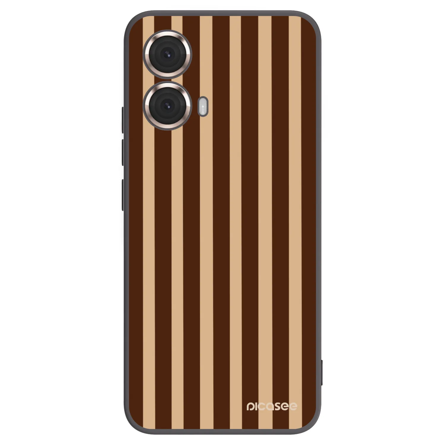 Picasee silikonski črni ovitek za Motorola Moto G85 - Brown lines