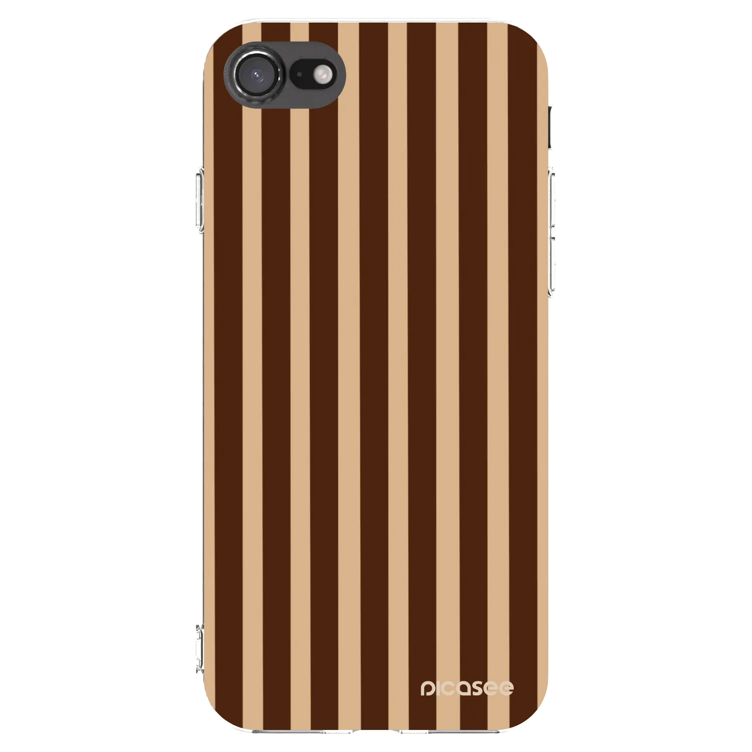 Picasee silikonski prozorni ovitek za Apple iPhone 7 - Brown lines