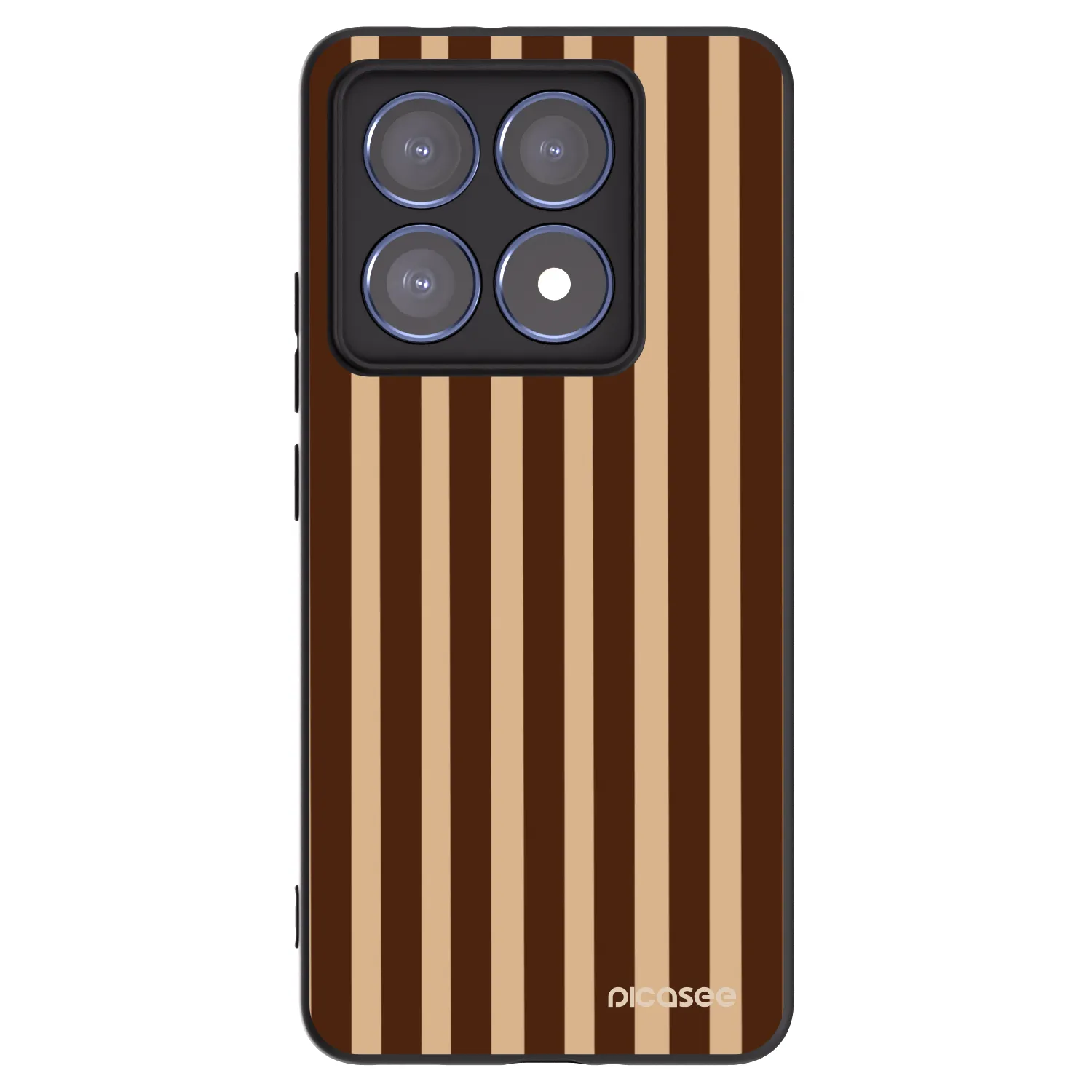 Picasee silikonski črni ovitek za Xiaomi 14T Pro - Brown lines