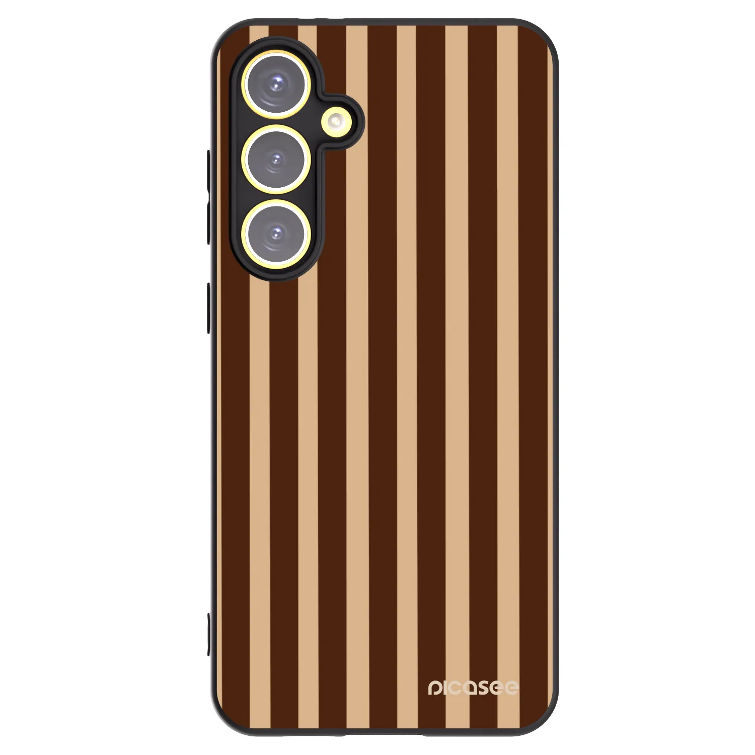 Picasee silikonski črni ovitek za Samsung Galaxy S24 FE S721B - Brown lines