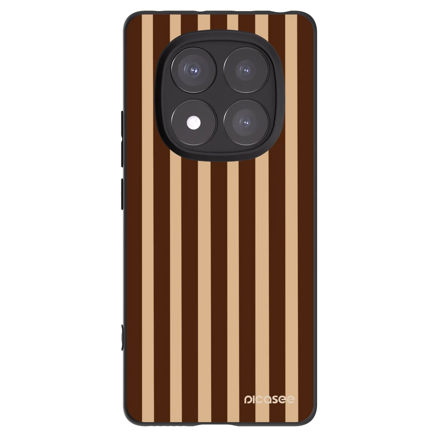 Picasee silikonski črni ovitek za Xiaomi Redmi Note 14 Pro 5G - Brown lines