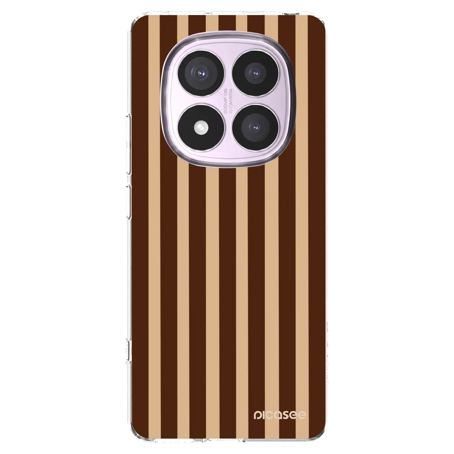 Picasee silikonski prozorni ovitek za Xiaomi Redmi Note 14 Pro 5G - Brown lines