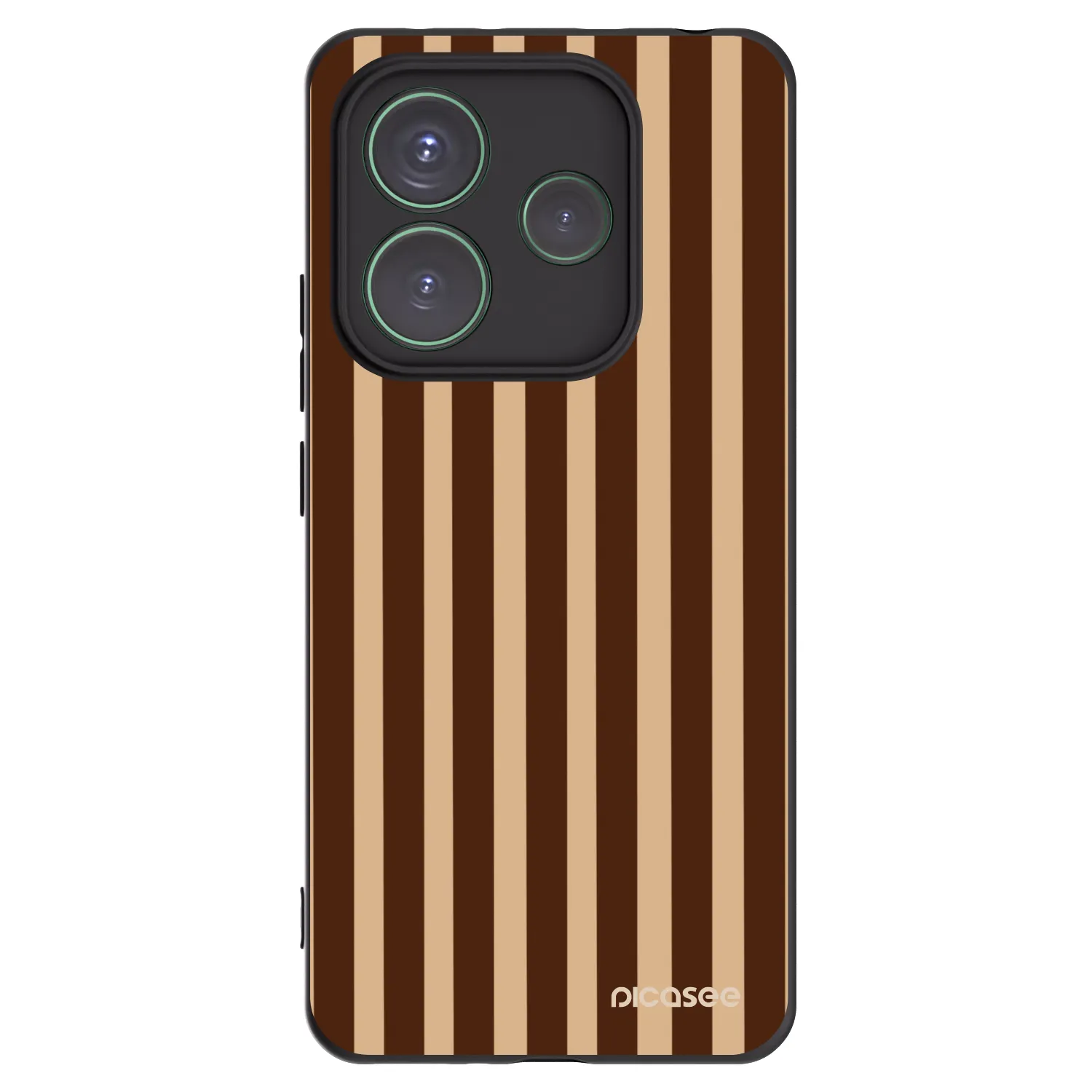 Picasee silikonski črni ovitek za Xiaomi Redmi Note 14 5G - Brown lines