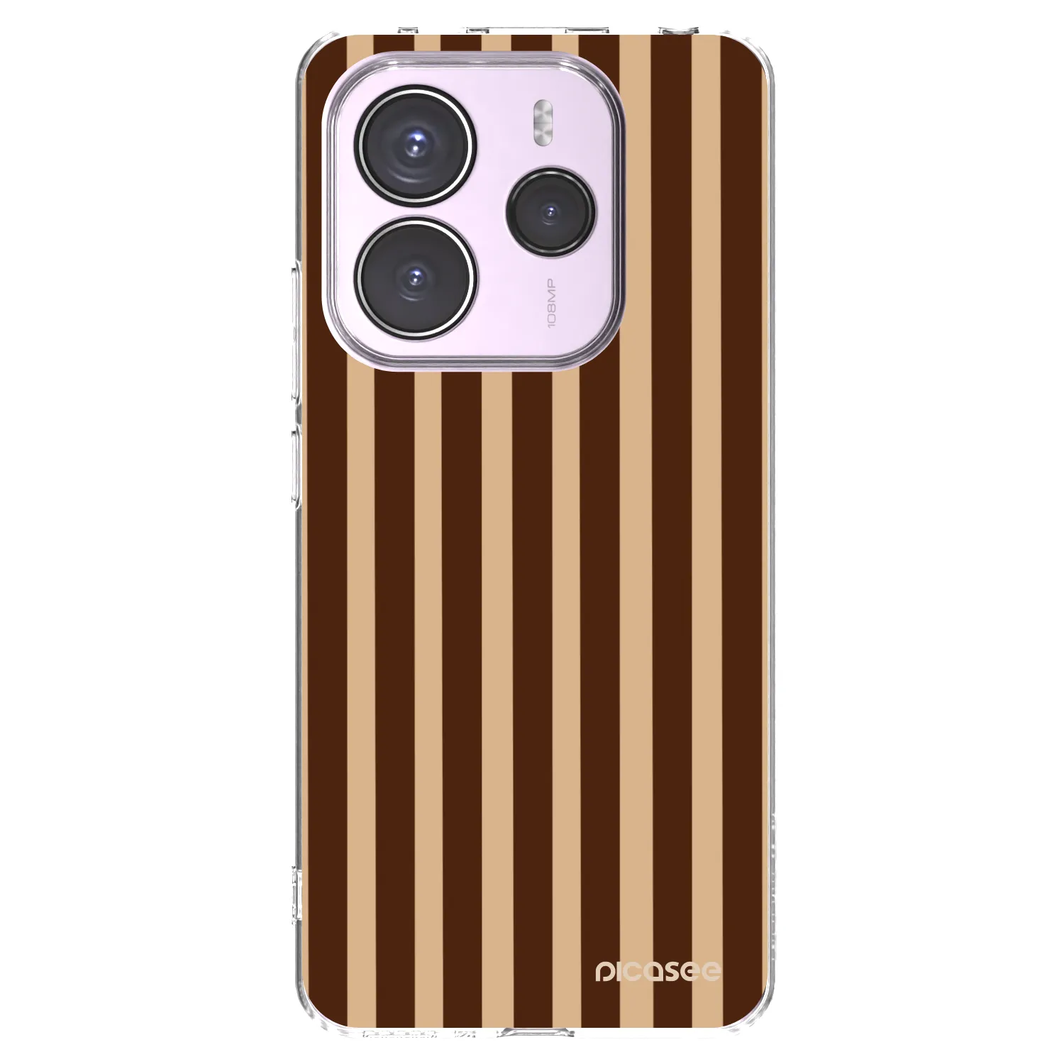 Picasee silikonski prozorni ovitek za Xiaomi Redmi Note 14 5G - Brown lines