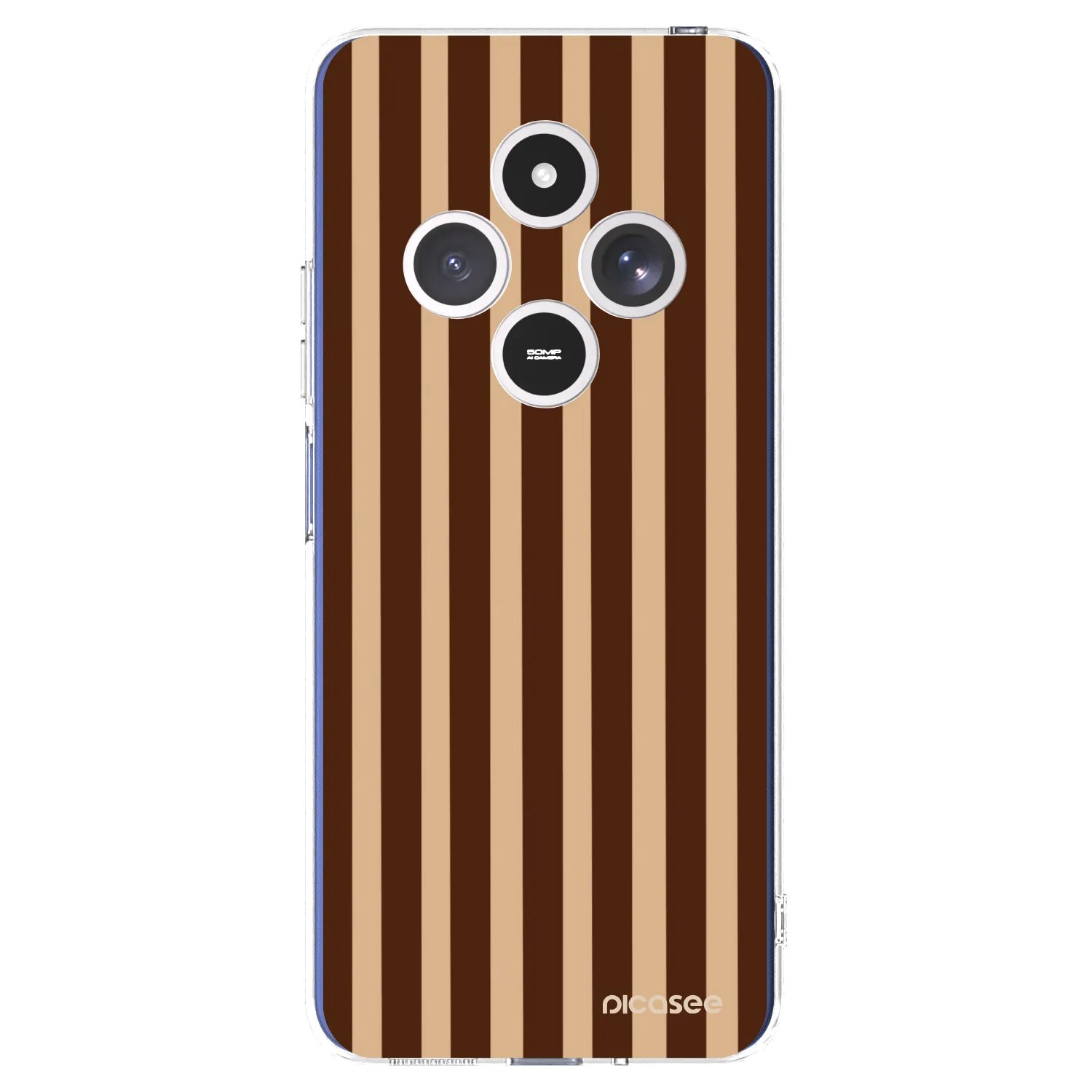 Picasee silikonski prozorni ovitek za Xiaomi Redmi 14C - Brown lines