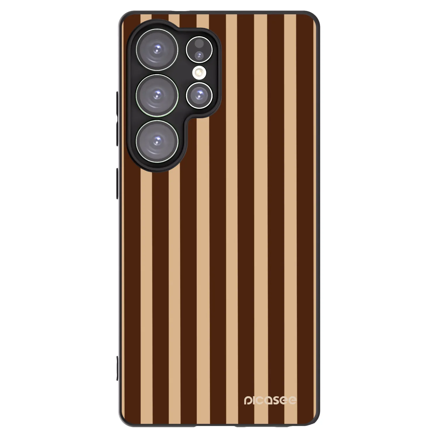 Picasee silikonski črni ovitek za Samsung Galaxy S25 Ultra 5G - Brown lines