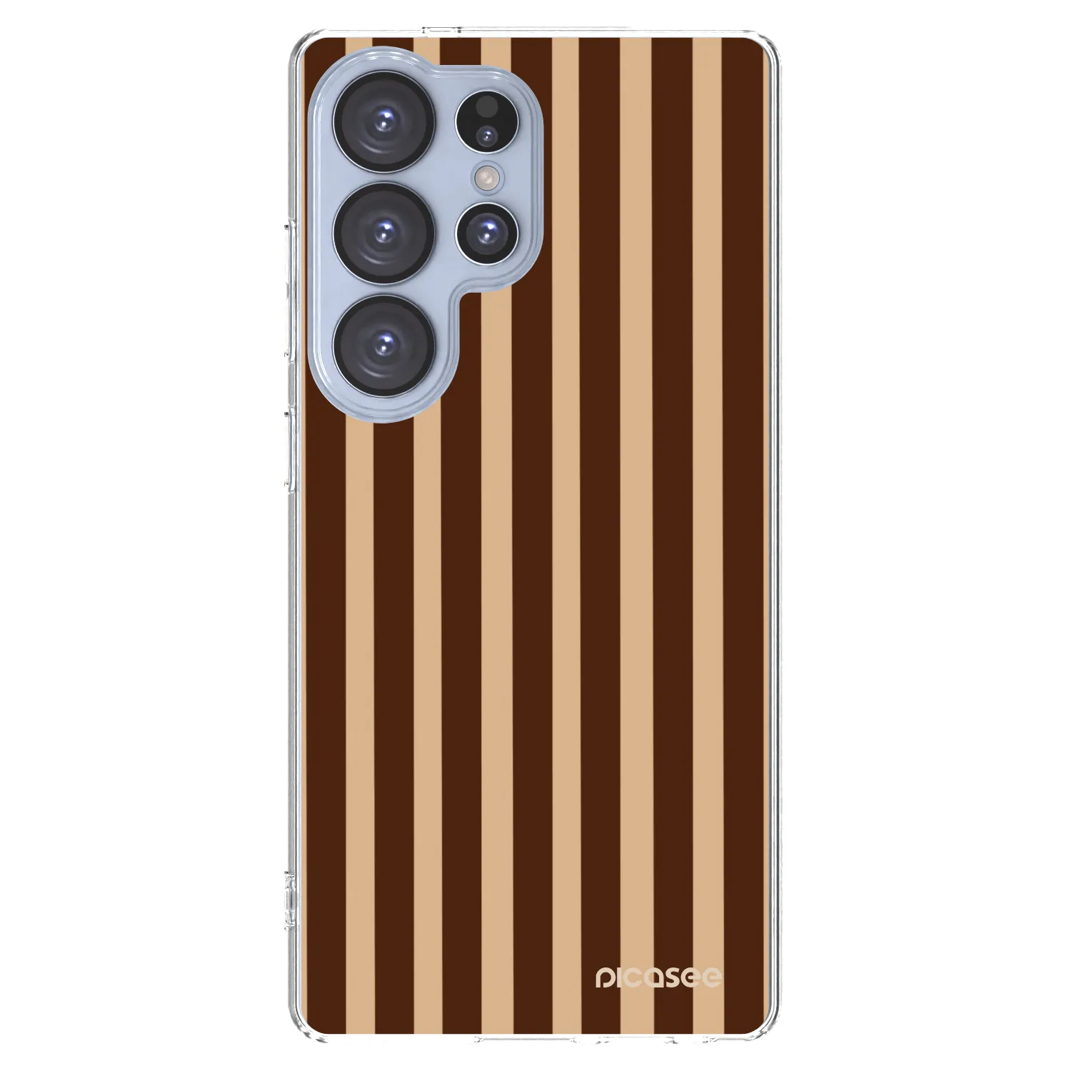 Picasee silikonski prozorni ovitek za Samsung Galaxy S25 Ultra 5G - Brown lines
