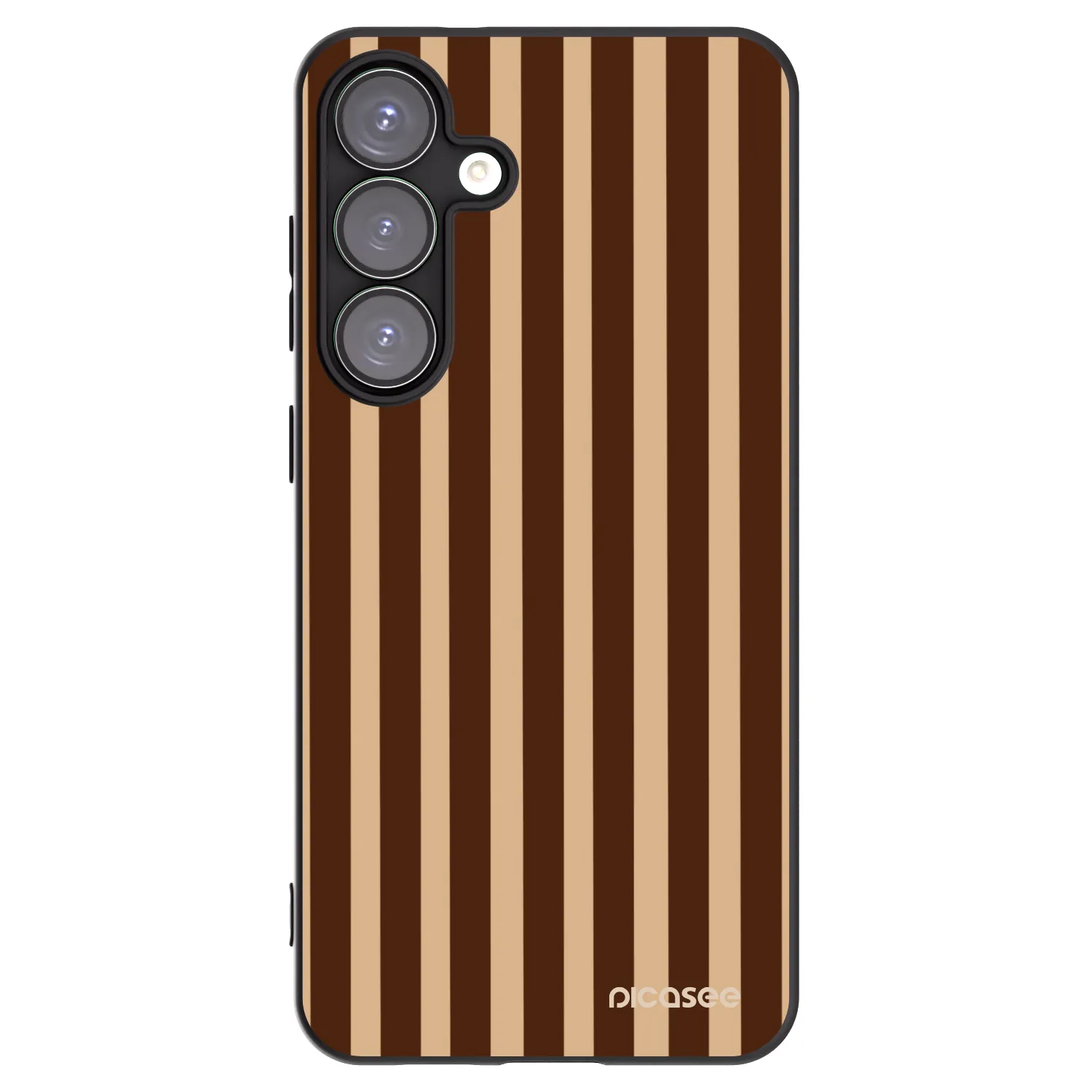 Picasee silikonski črni ovitek za Samsung Galaxy S25+ 5G - Brown lines