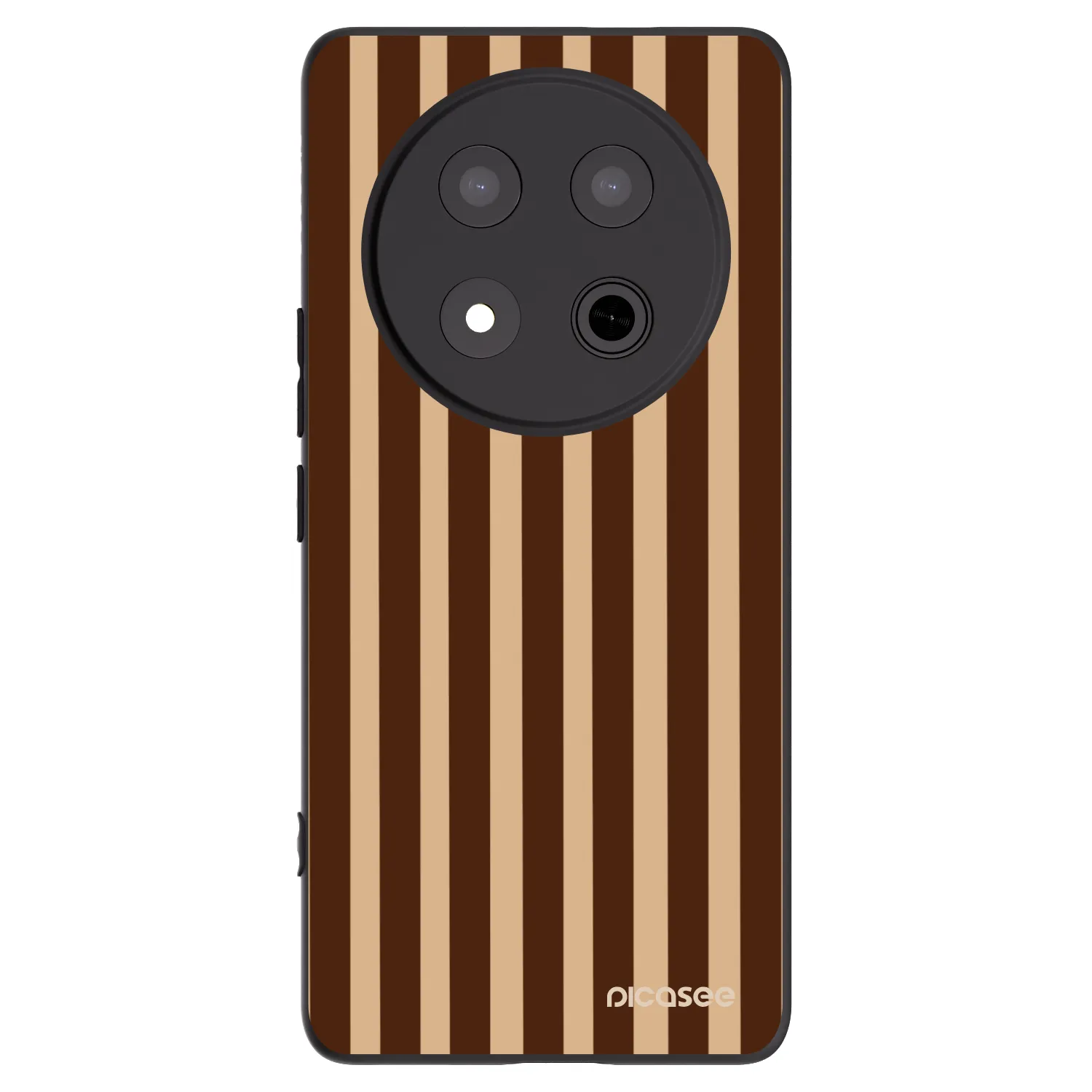 Picasee silikonski črni ovitek za Honor Magic7 Lite 5G - Brown lines