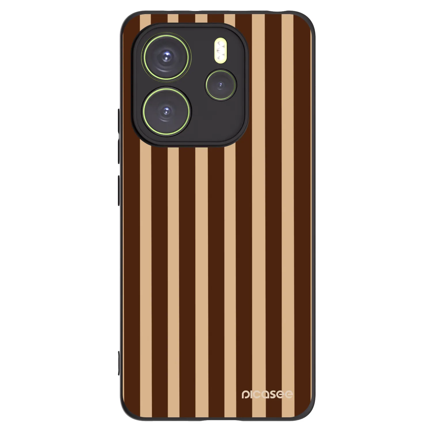 Picasee silikonski črni ovitek za Xiaomi Redmi Note 14 4G - Brown lines