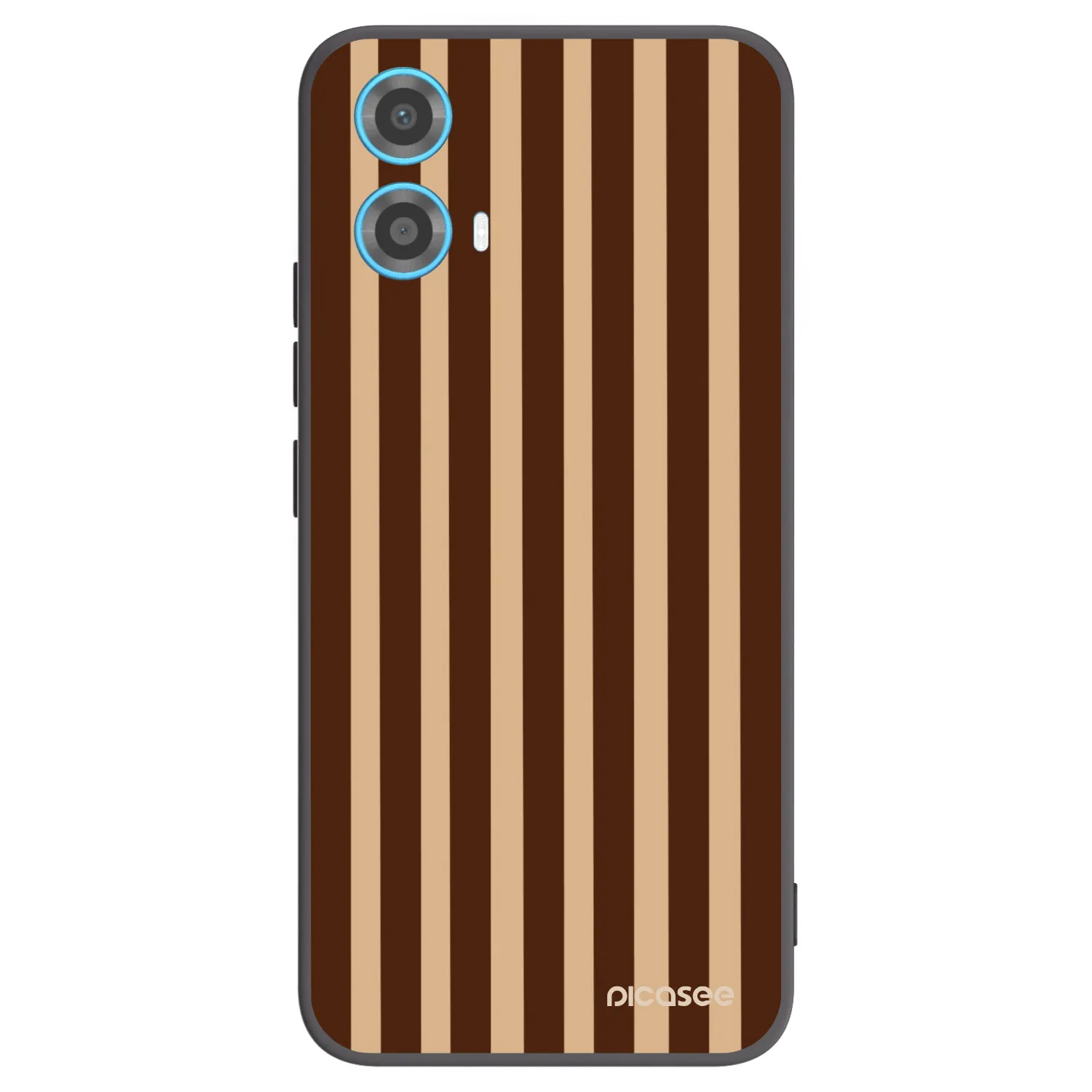 Picasee silikonski črni ovitek za Motorola Moto G34 5G - Brown lines