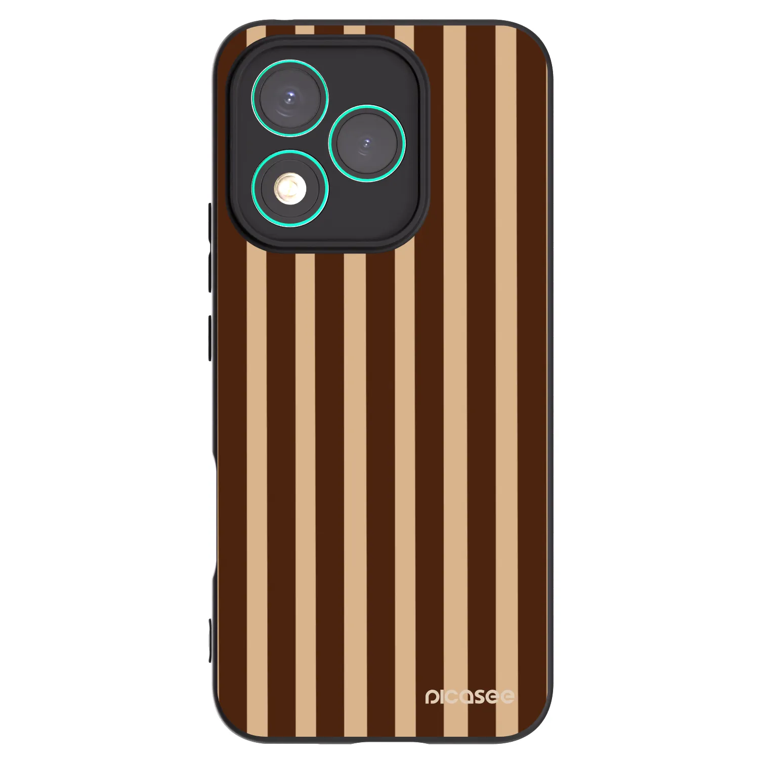 Picasee silikonski črni ovitek za Honor 400 Lite 5G - Brown lines