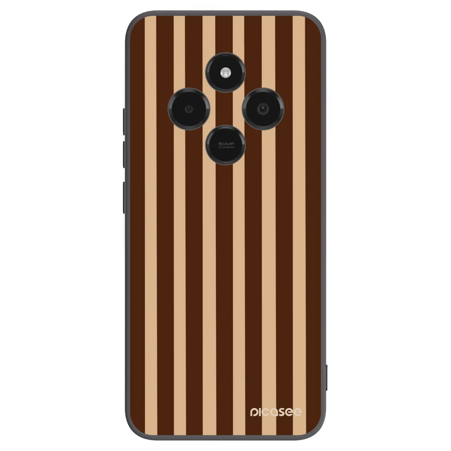 Picasee silikonski črni ovitek za Xiaomi Poco C75 - Brown lines