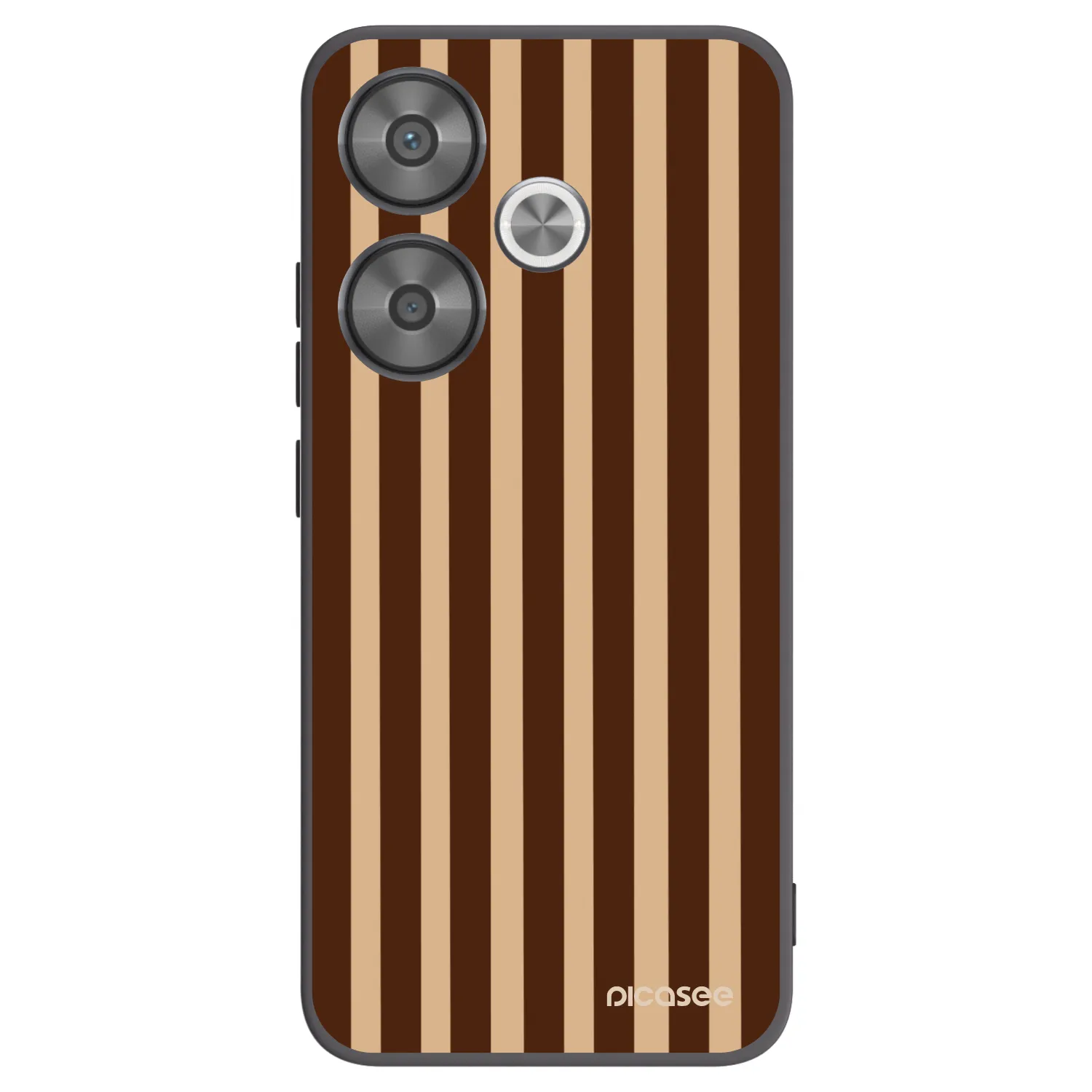 Picasee silikonski črni ovitek za Xiaomi Poco F6 - Brown lines