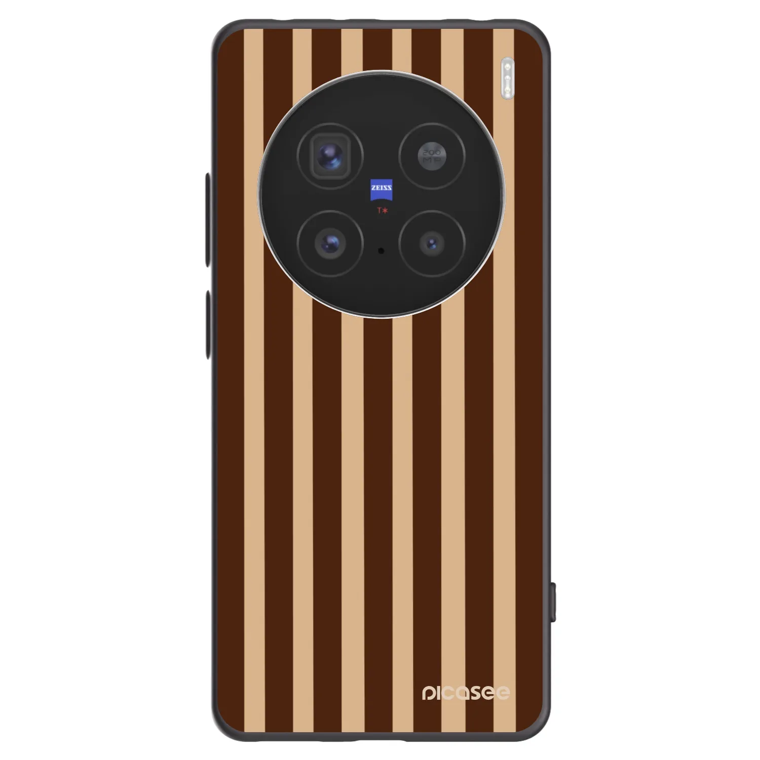 Picasee silikonski črni ovitek za Vivo X200 Pro - Brown lines