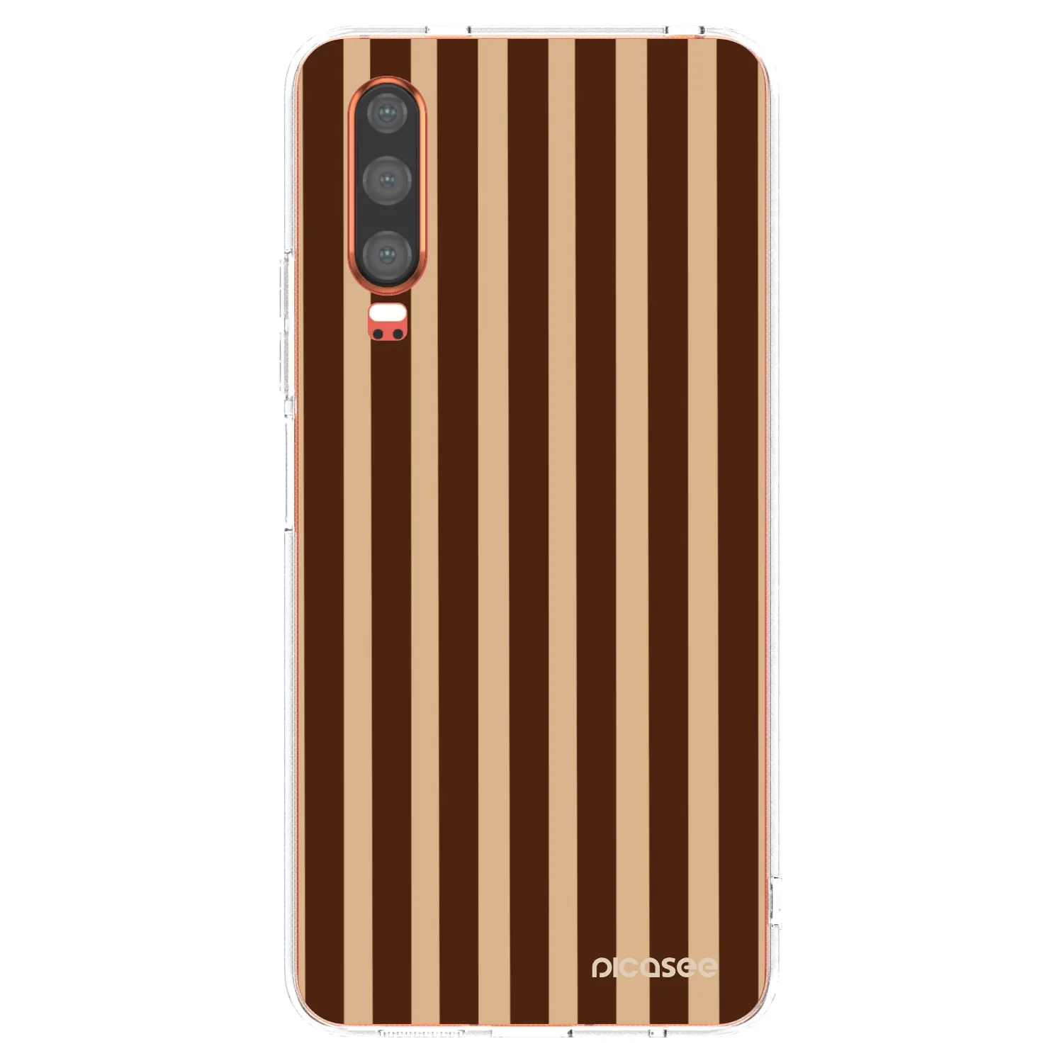 Picasee silikonski prozorni ovitek za Huawei P30 - Brown lines