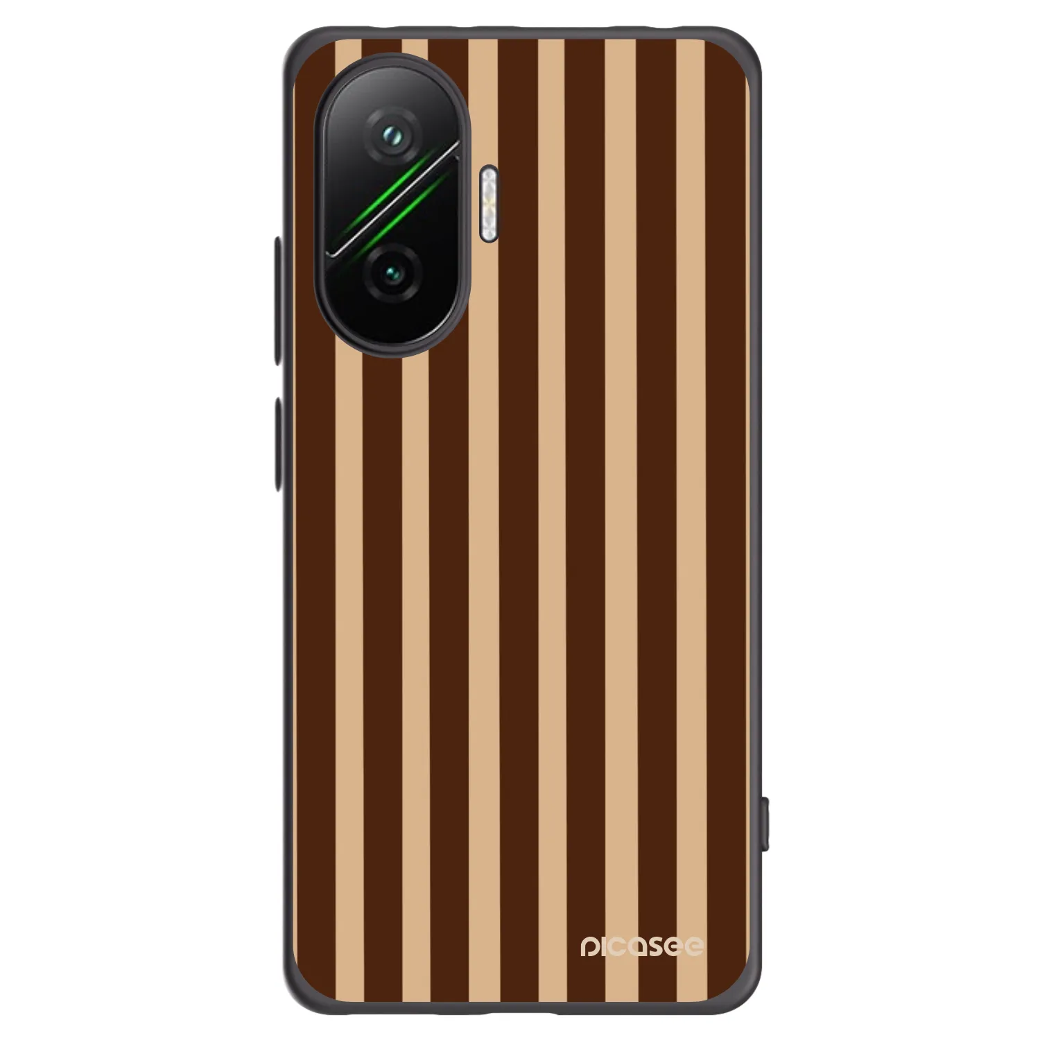 Picasee silikonski črni ovitek za Xiaomi Poco F7 5G - Brown lines