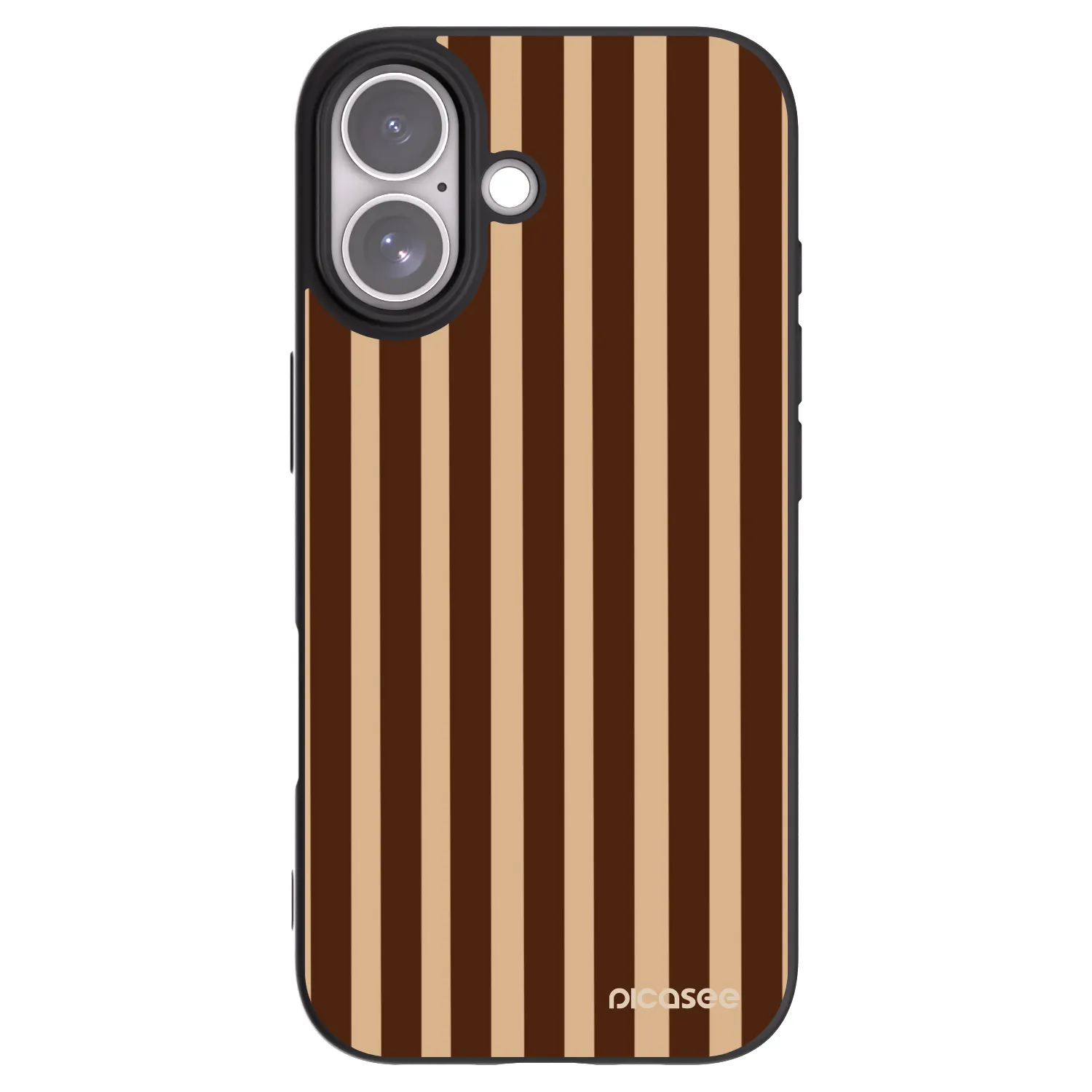 Picasee silikonski črni ovitek za Apple iPhone 17 - Brown lines