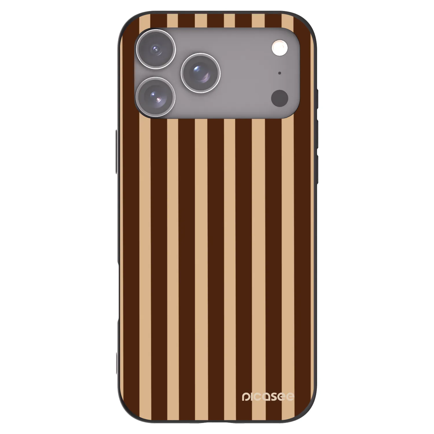 Picasee silikonski črni ovitek za Apple iPhone 17 Pro Max - Brown lines