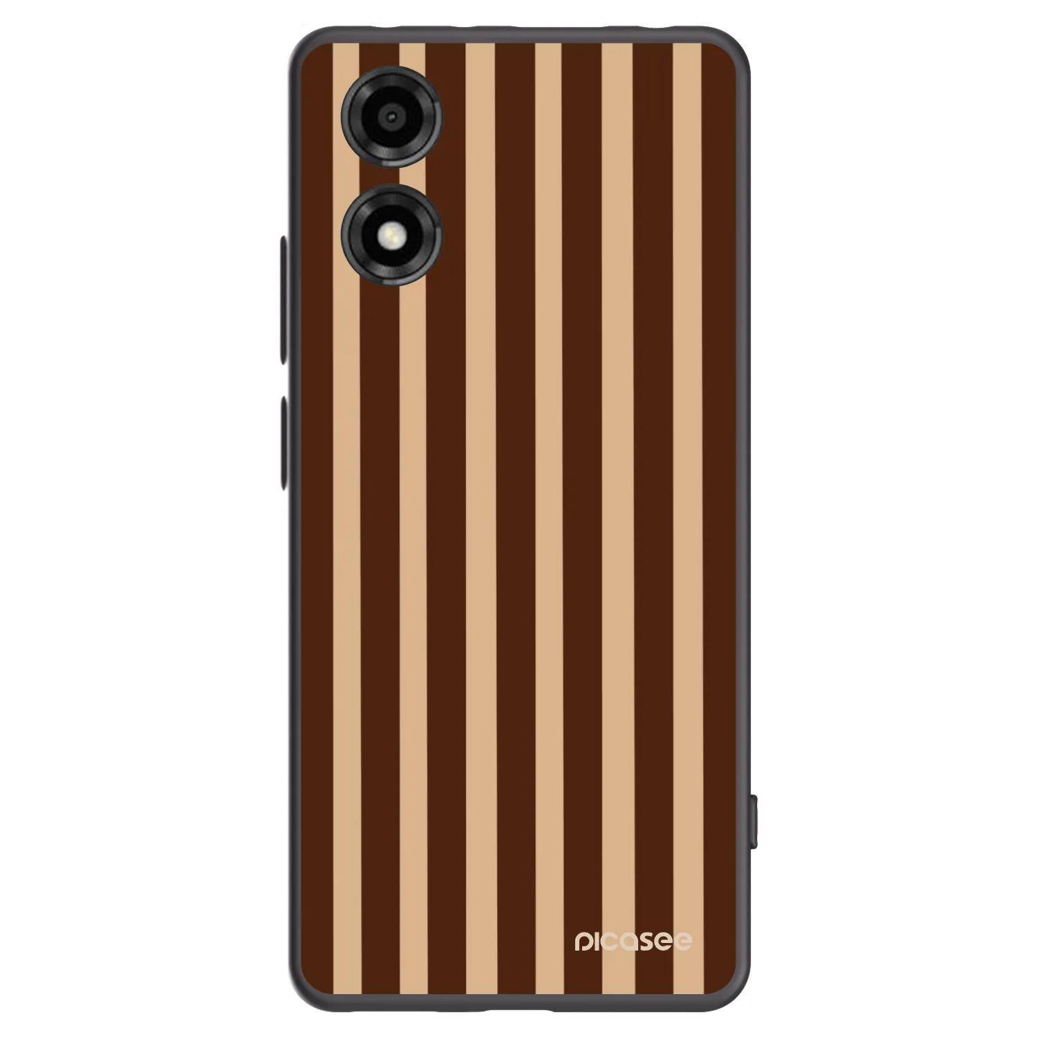 Picasee silikonski črni ovitek za Motorola Moto E14 - Brown lines