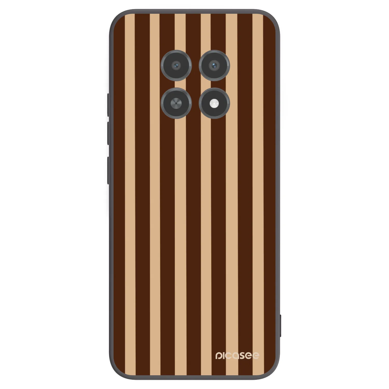 Picasee silikonski črni ovitek za Realme 12X - Brown lines