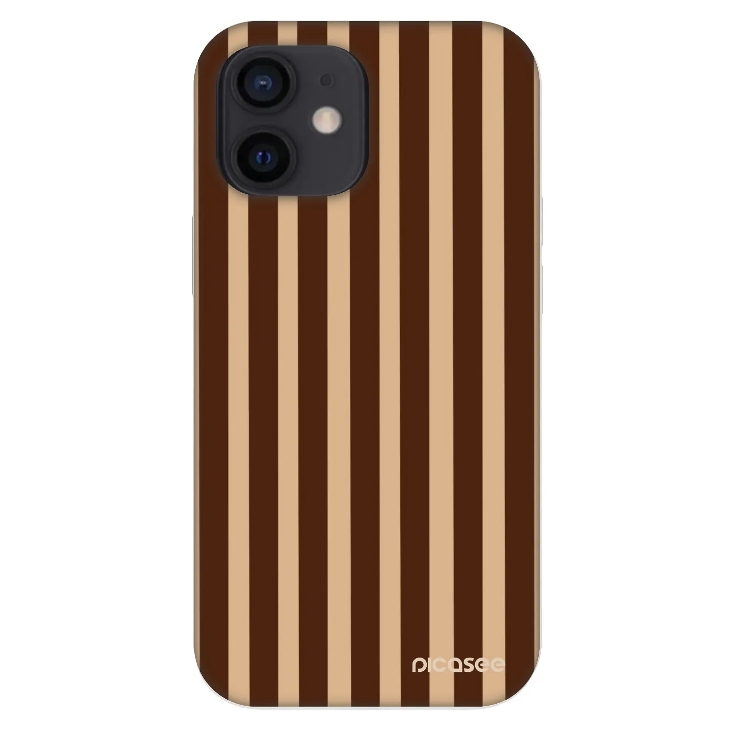 Picasee Fashion Case za Apple iPhone 12 mini - Brown lines