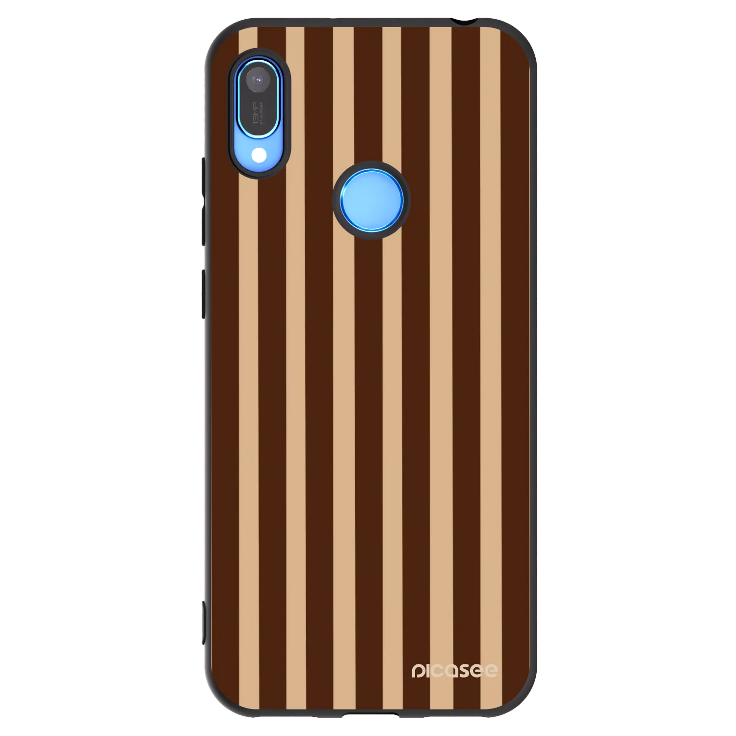 Picasee silikonski črni ovitek za Huawei Y6 2019 - Brown lines
