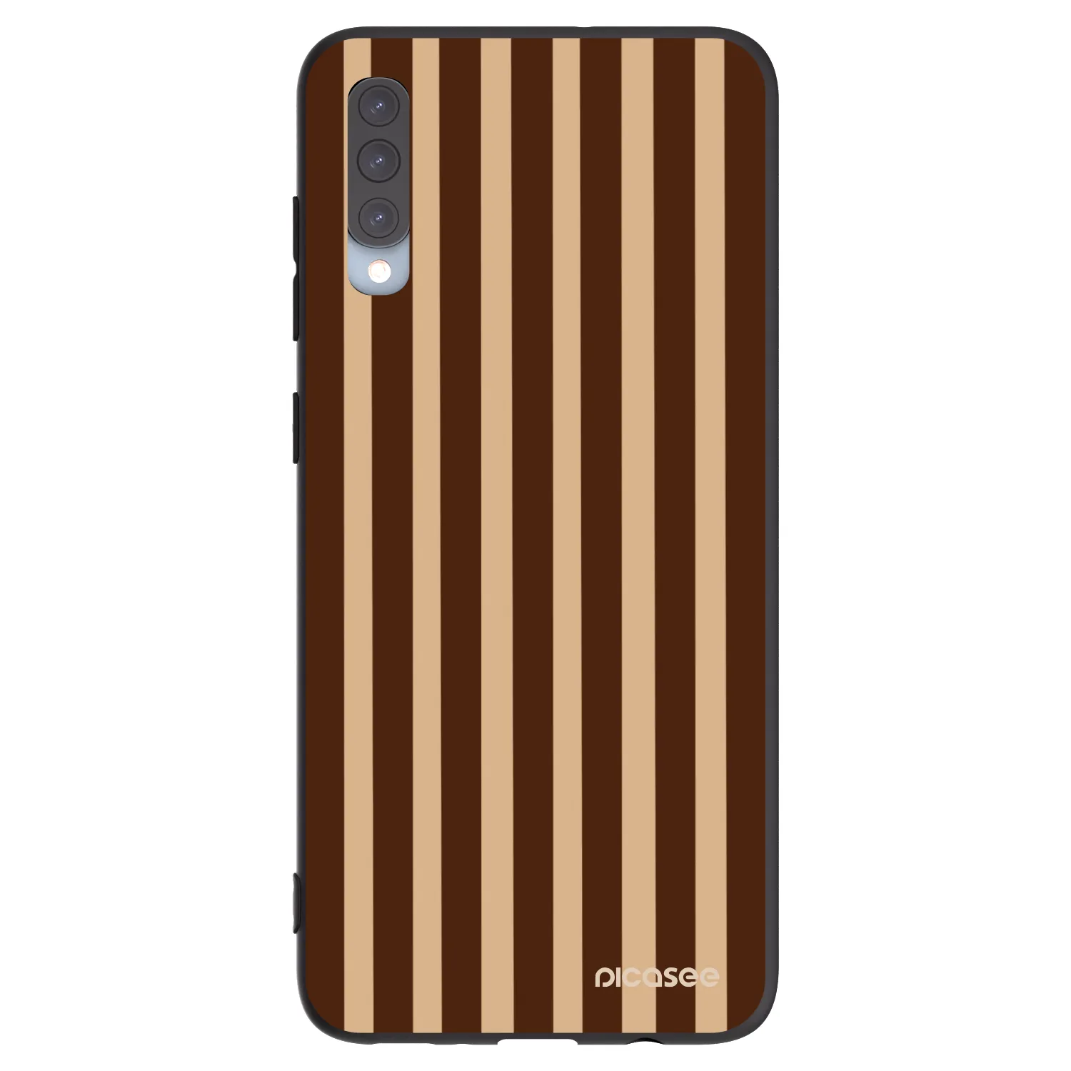 Picasee silikonski črni ovitek za Samsung Galaxy A70 A705F - Brown lines