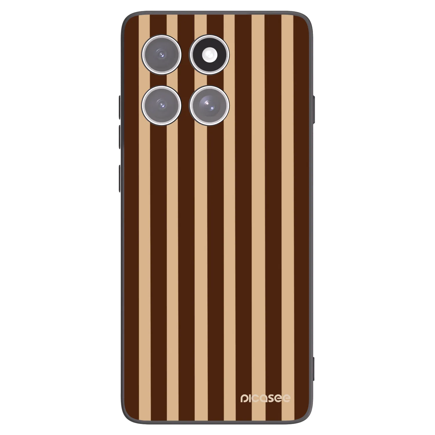 Picasee silikonski črni ovitek za Motorola Edge 60 Pro - Brown lines