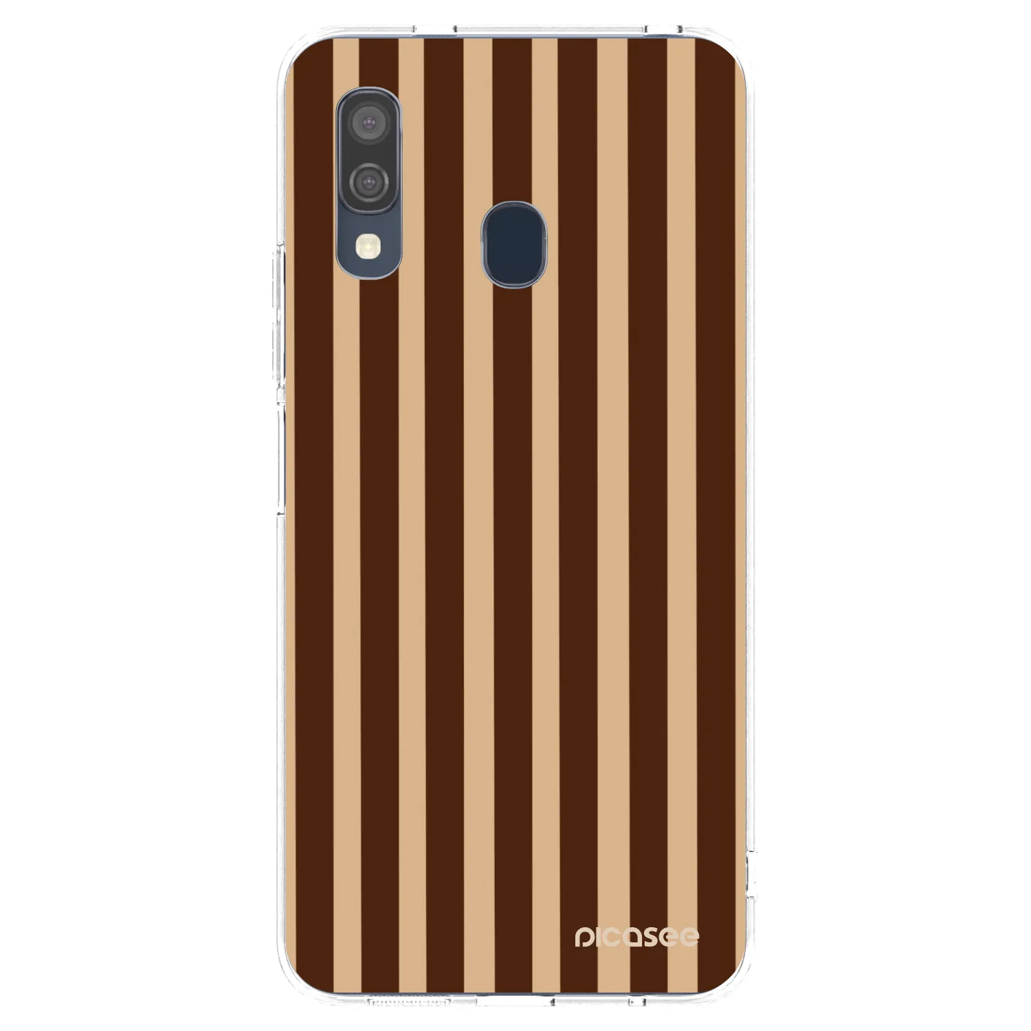 Picasee silikonski prozorni ovitek za Samsung Galaxy A40 A405F - Brown lines
