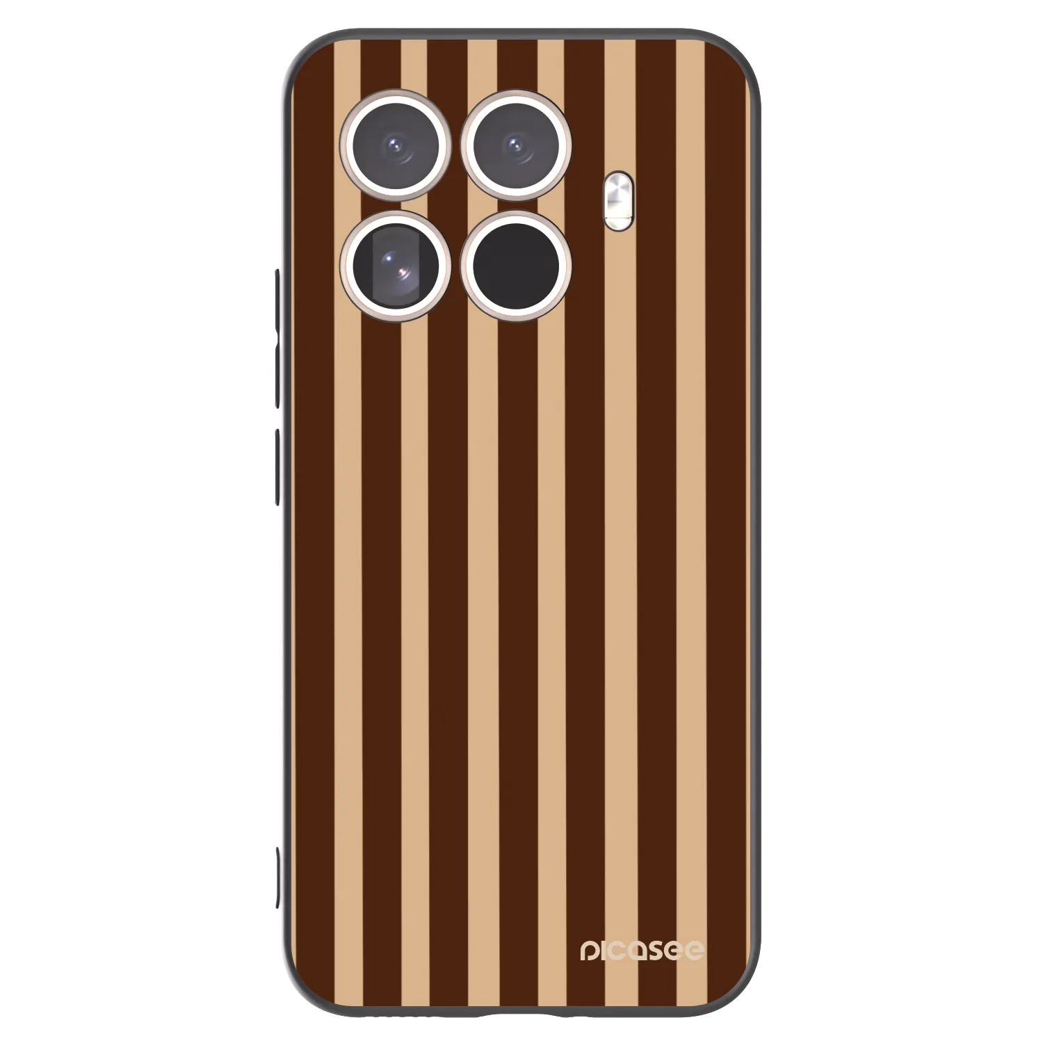 Picasee silikonski črni ovitek za Xiaomi 15T Pro - Brown lines
