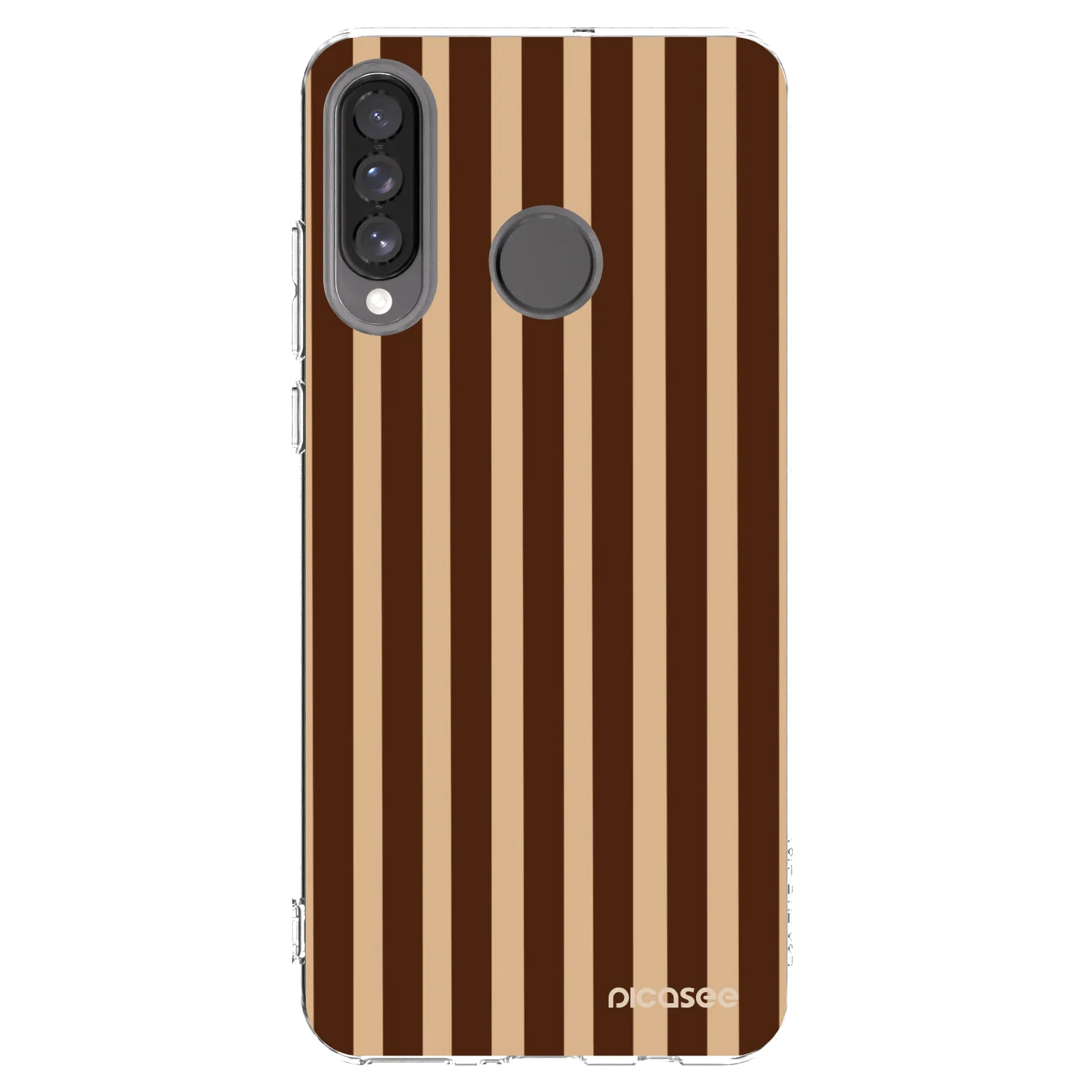 Picasee silikonski prozorni ovitek za Huawei P30 Lite - Brown lines