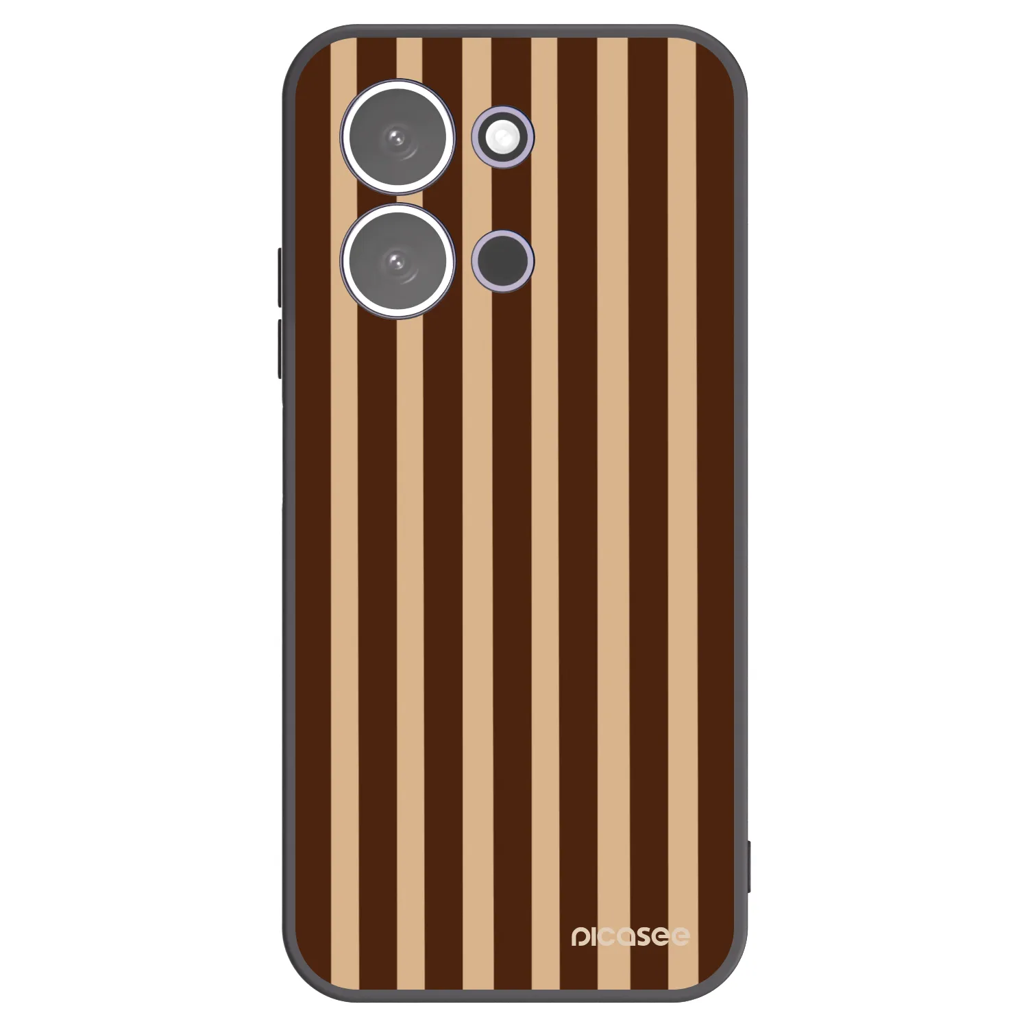 Picasee silikonski črni ovitek za Xiaomi Redmi 15C 5G - Brown lines