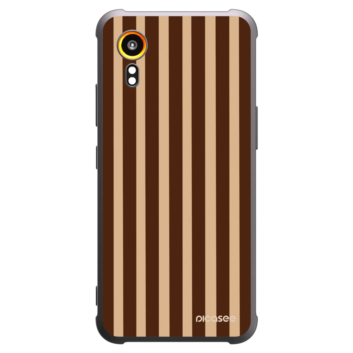 Picasee silikonski črni ovitek za Samsung Galaxy XCover 7 - Brown lines