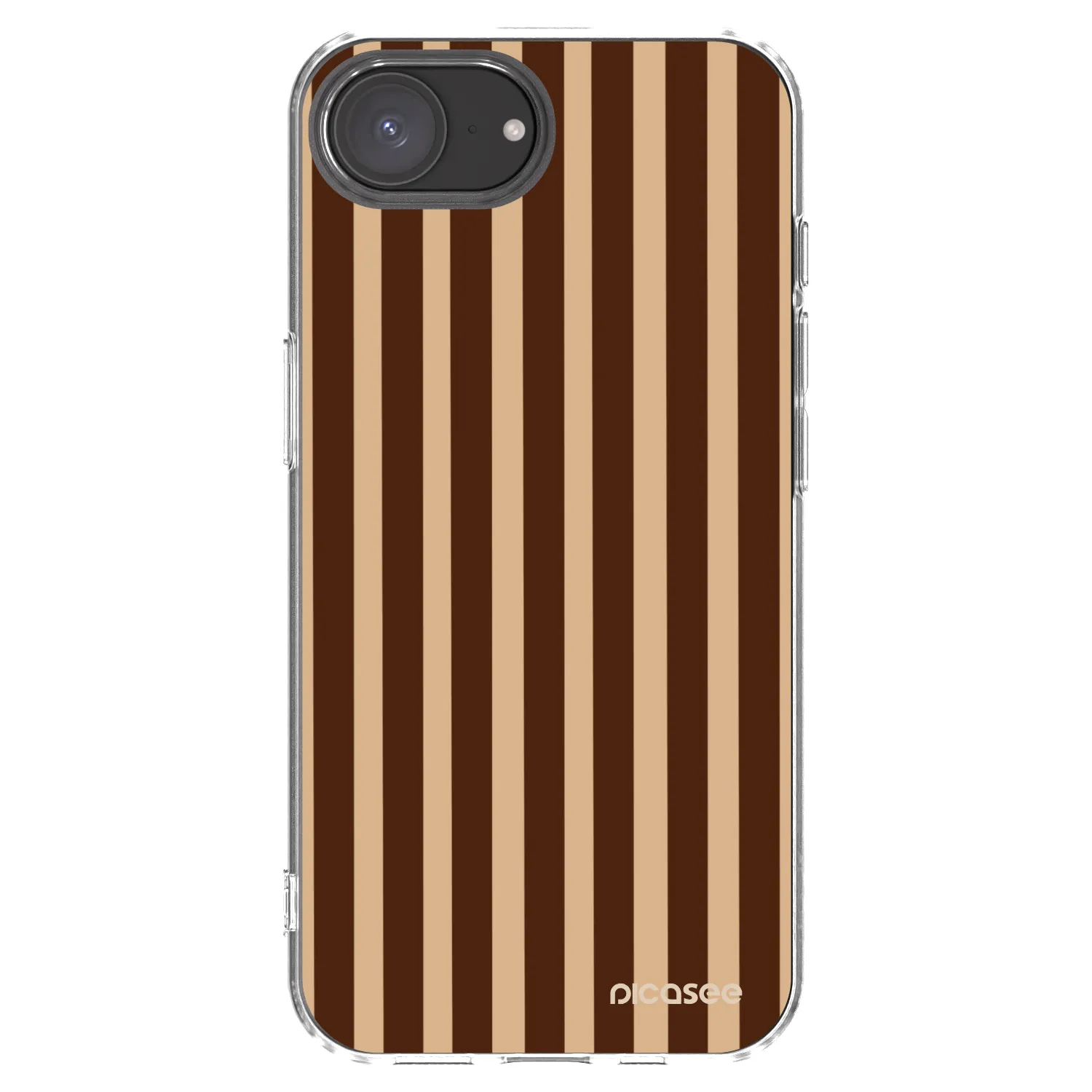 Picasee silikonski prozorni ovitek za Apple iPhone 17e - Brown lines