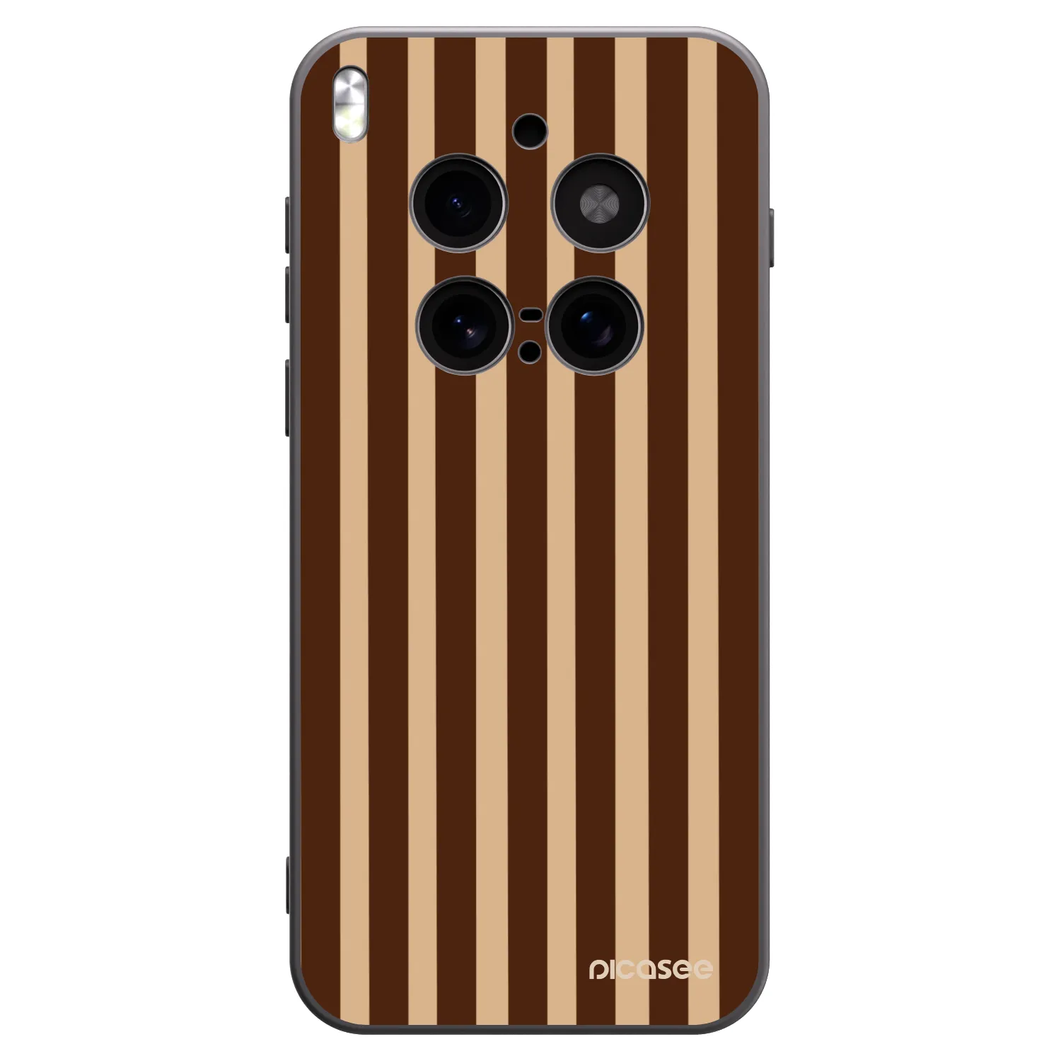 Picasee silikonski črni ovitek za Vivo X300 Pro - Brown lines