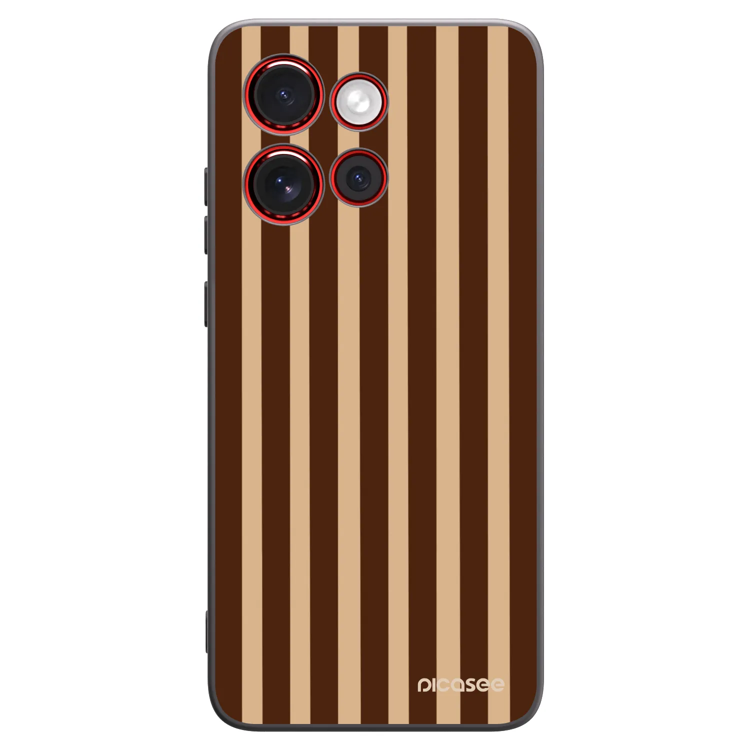 Picasee silikonski črni ovitek za Motorola Edge 60 Neo 5G - Brown lines