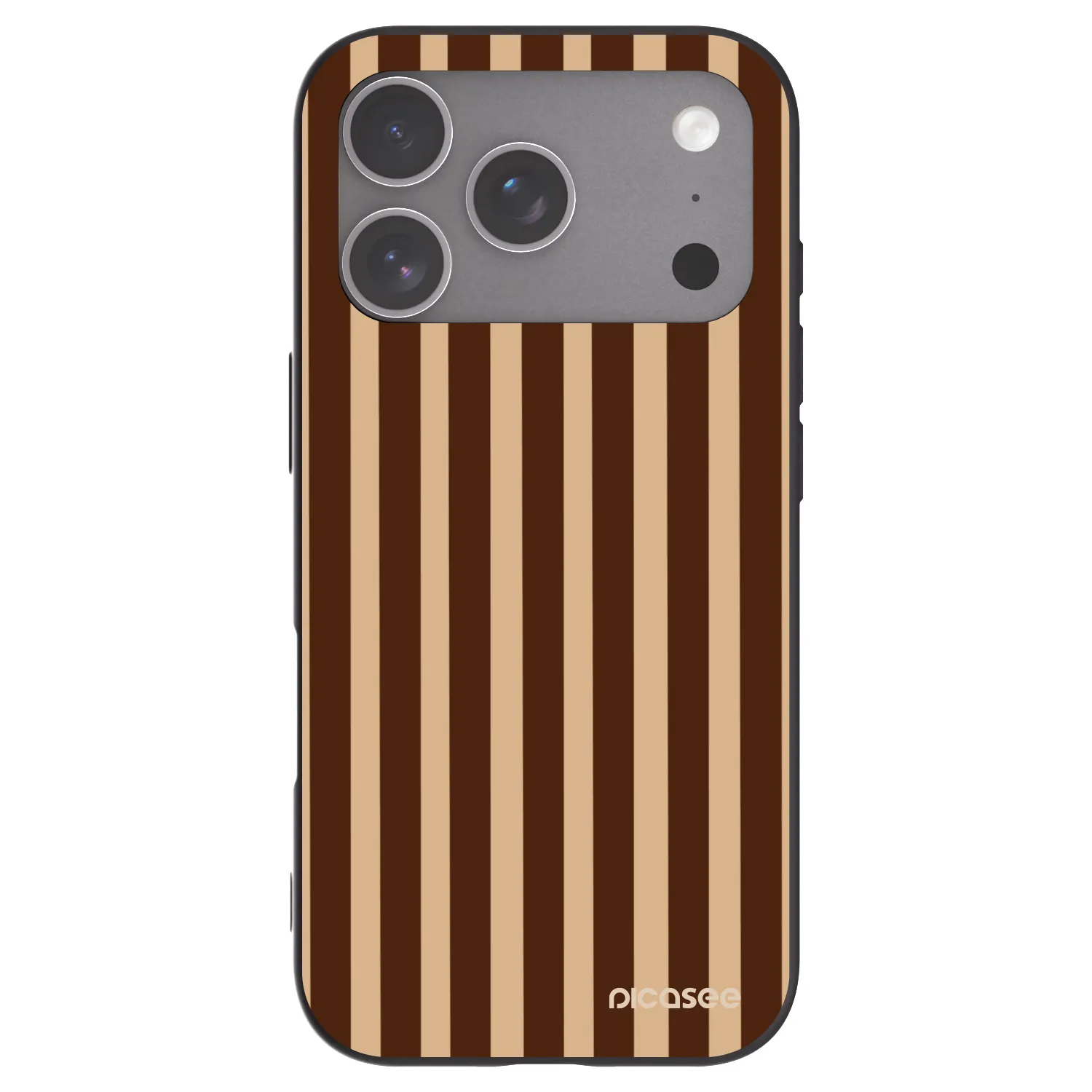 Picasee silikonski črni ovitek za Apple iPhone 18 Pro - Brown lines
