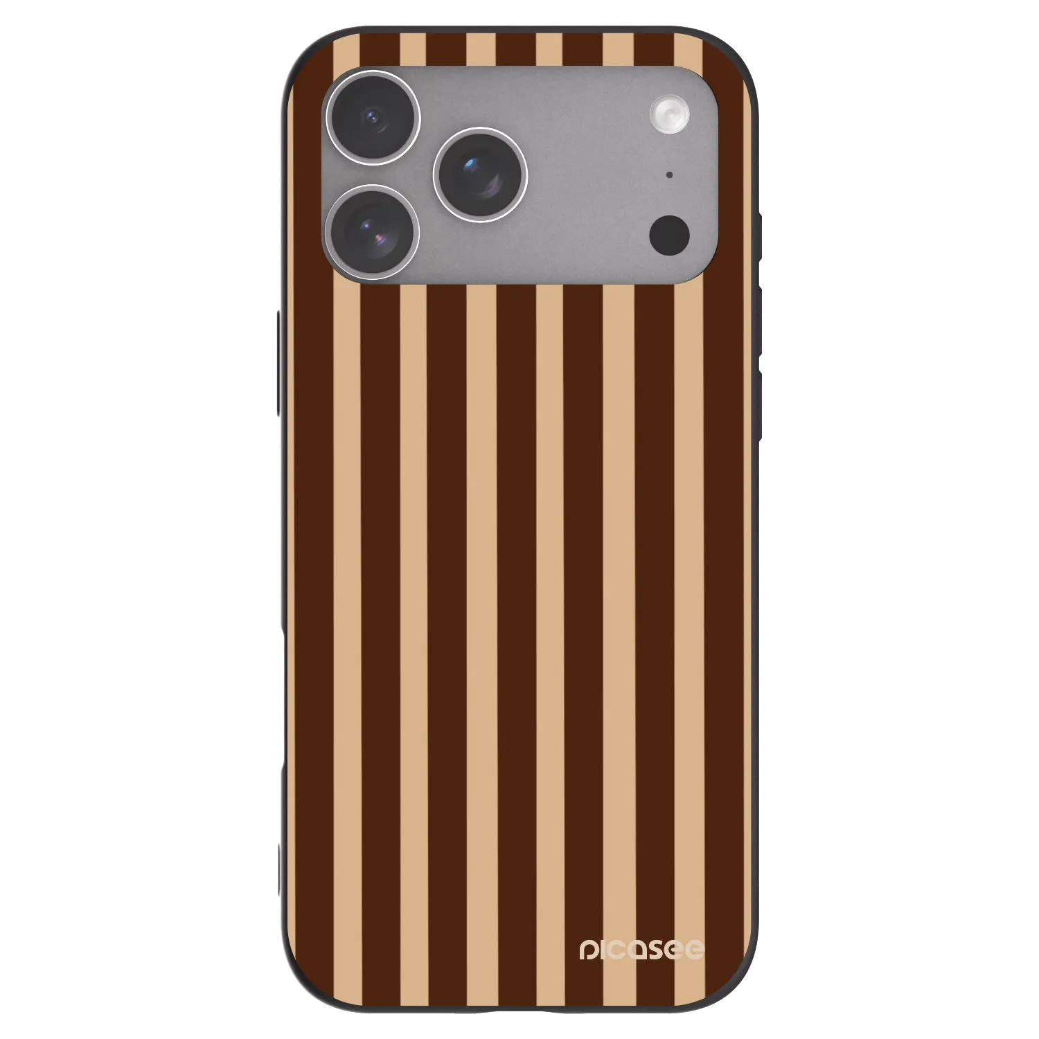 Picasee silikonski črni ovitek za Apple iPhone 18 Pro Max - Brown lines