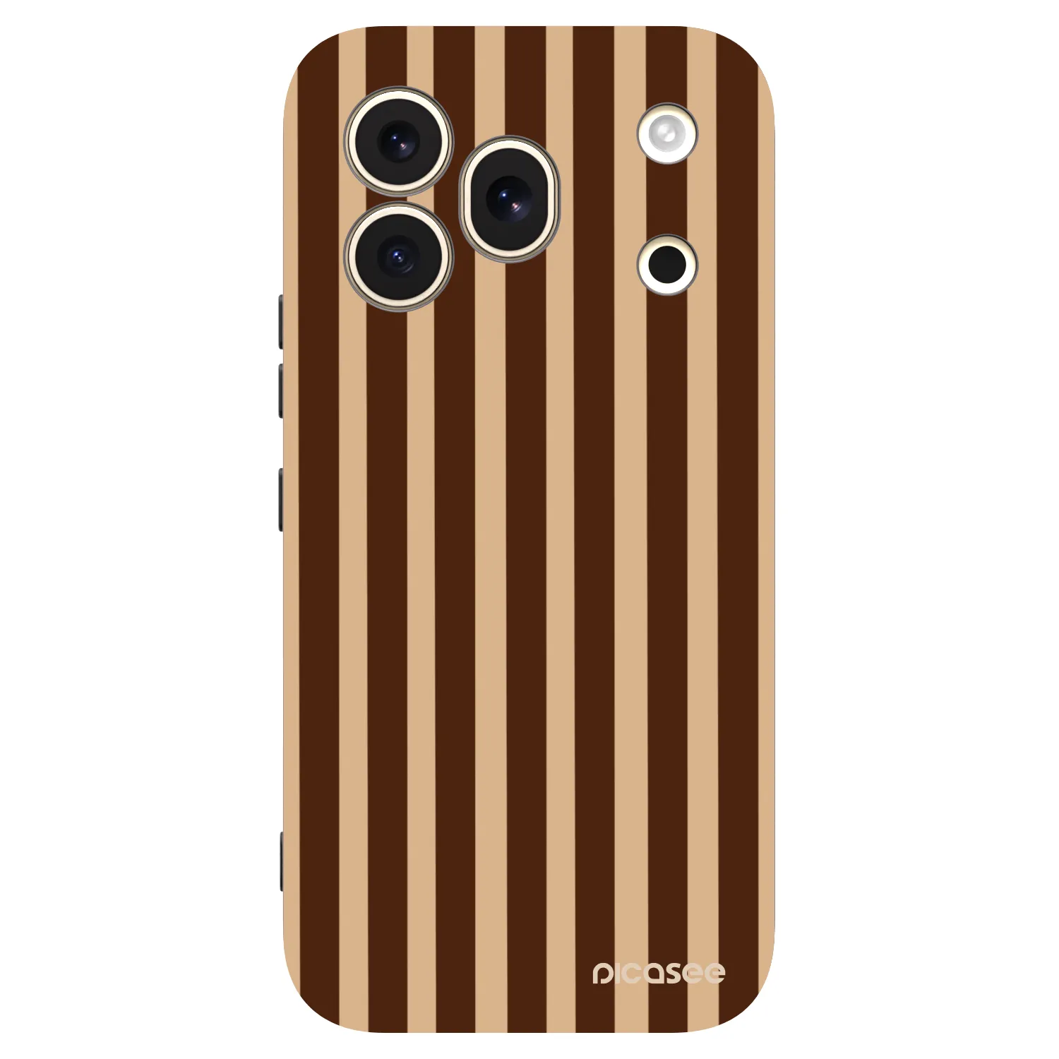 Picasee silikonski črni ovitek za Honor 600 Pro - Brown lines