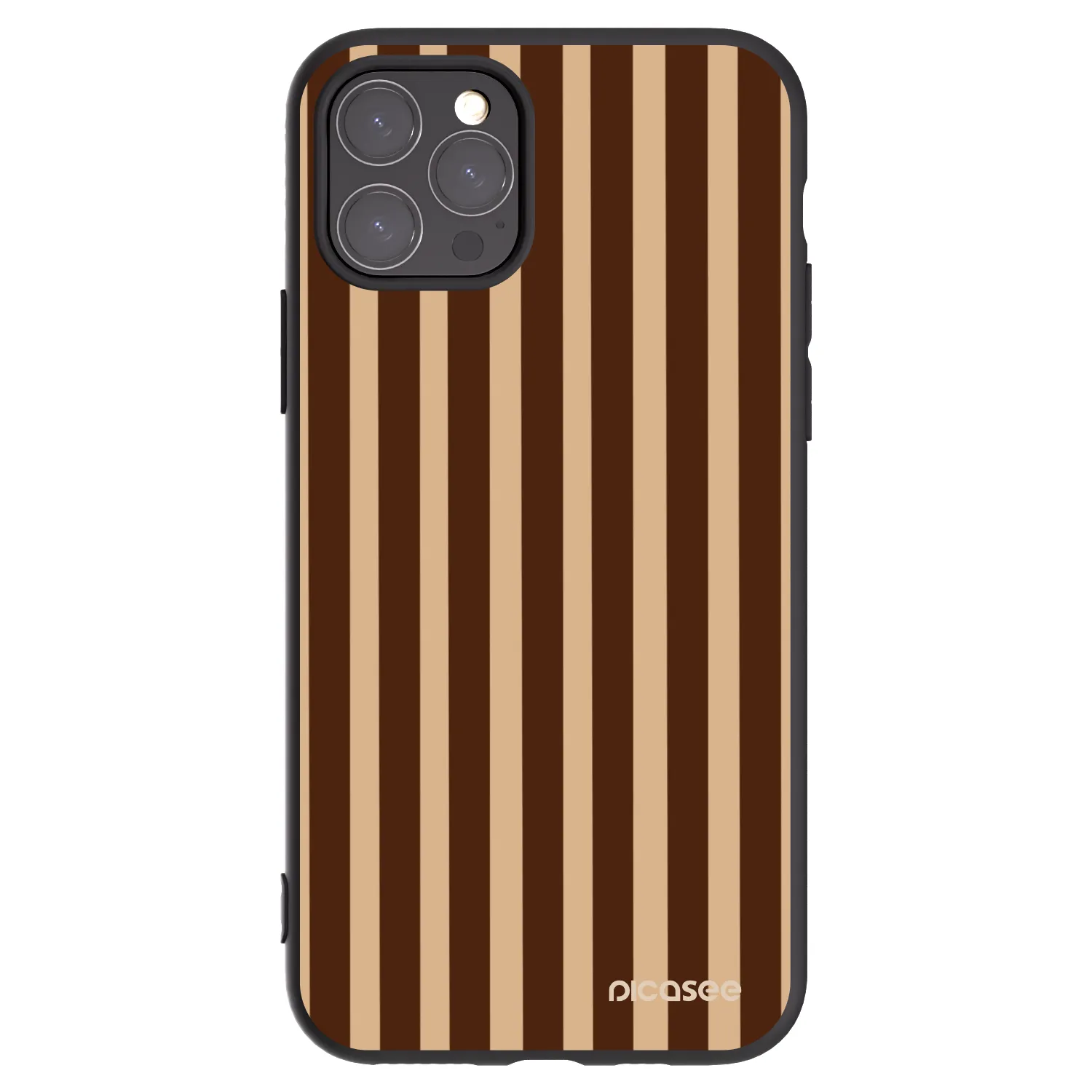 Picasee silikonski črni ovitek za Apple iPhone 11 Pro - Brown lines
