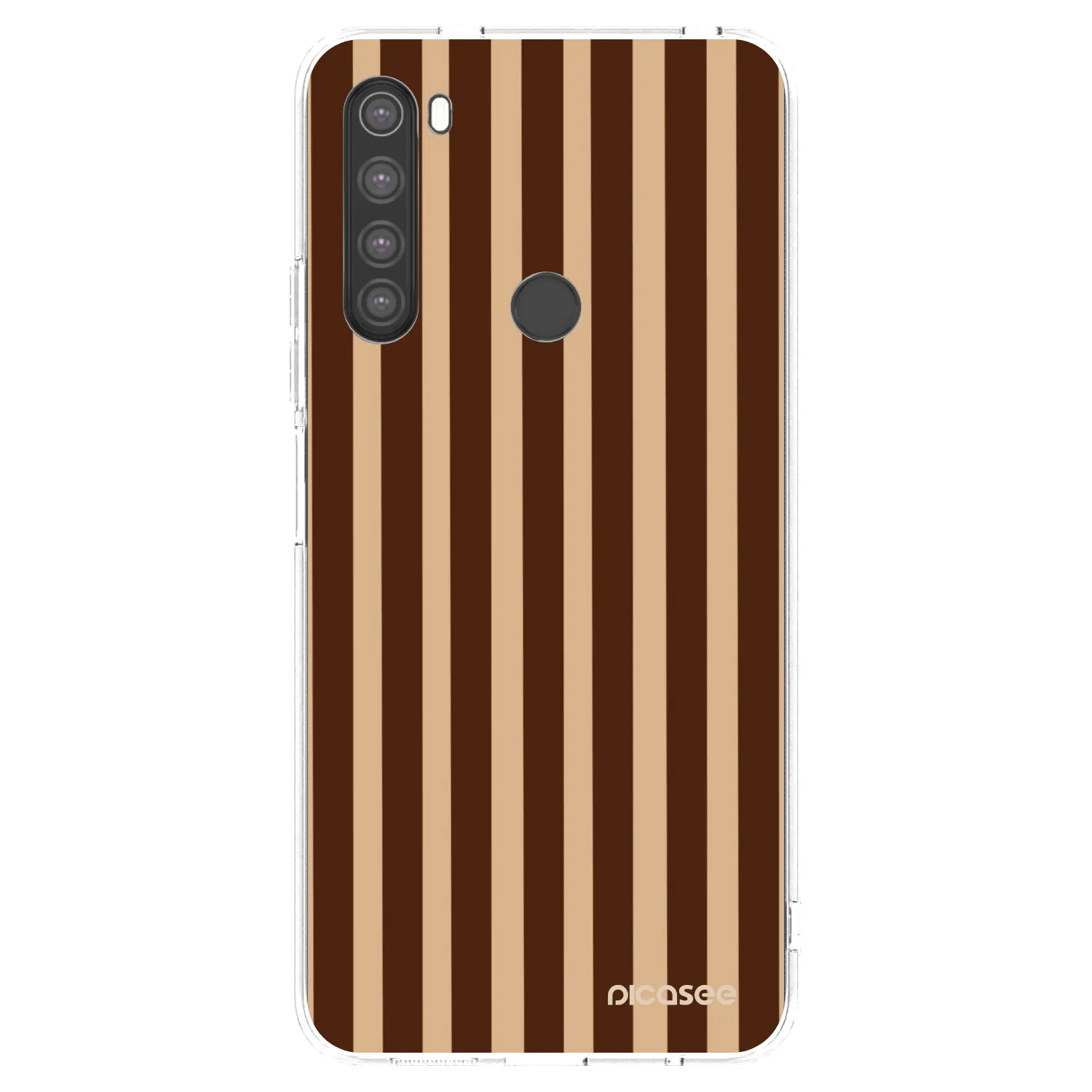 Picasee silikonski prozorni ovitek za Xiaomi Redmi Note 8 - Brown lines
