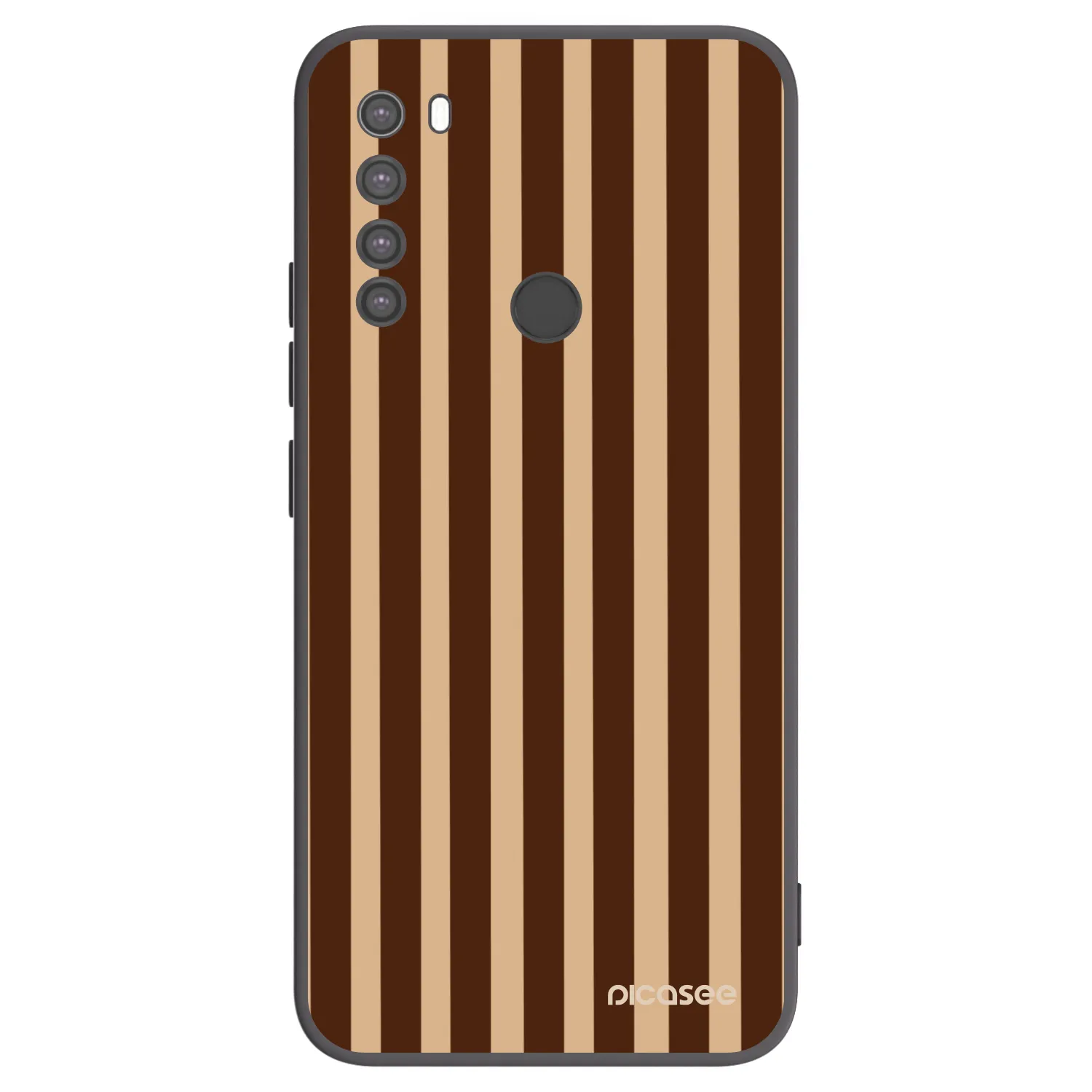 Picasee silikonski črni ovitek za Xiaomi Redmi Note 8 - Brown lines
