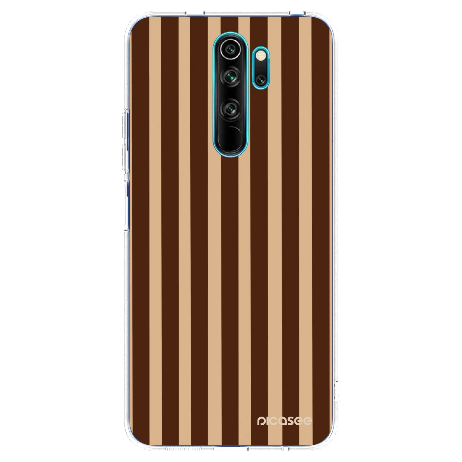 Picasee silikonski prozorni ovitek za Xiaomi Redmi Note 8 Pro - Brown lines