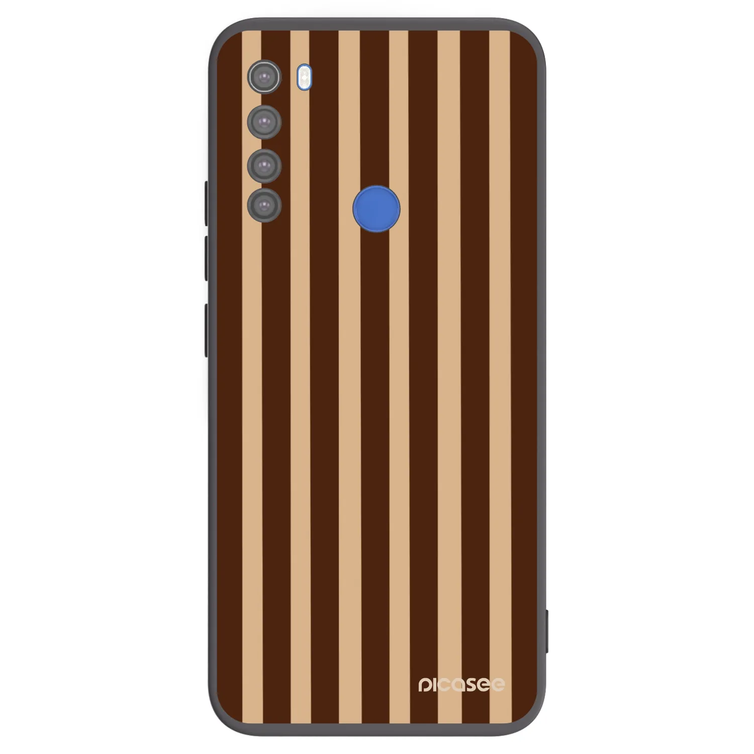 Picasee silikonski črni ovitek za Xiaomi Redmi Note 8T - Brown lines