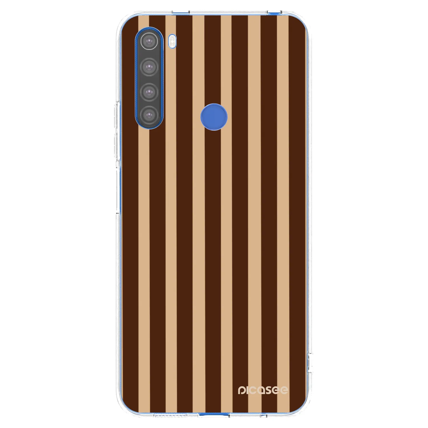 Picasee silikonski prozorni ovitek za Xiaomi Redmi Note 8T - Brown lines