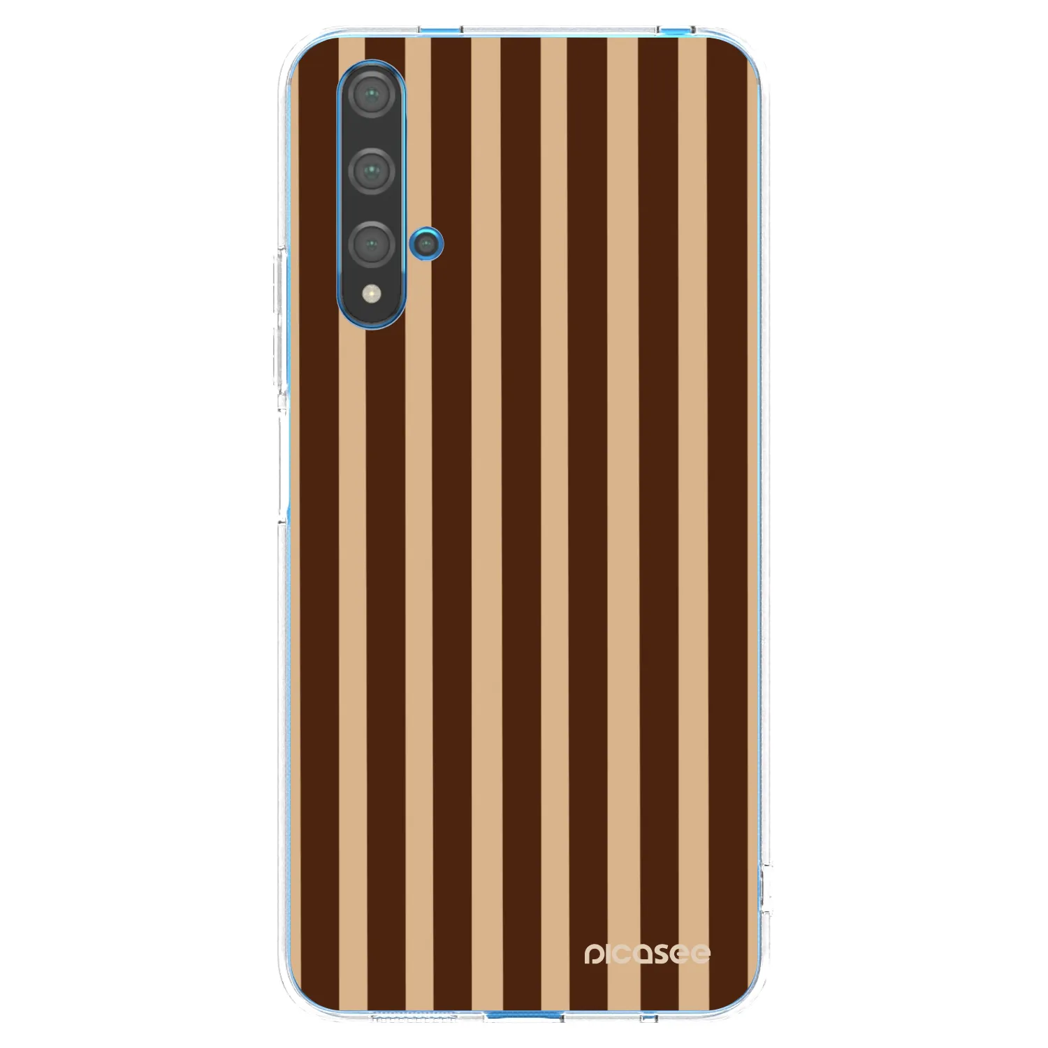 Picasee silikonski prozorni ovitek za Huawei Nova 5T - Brown lines