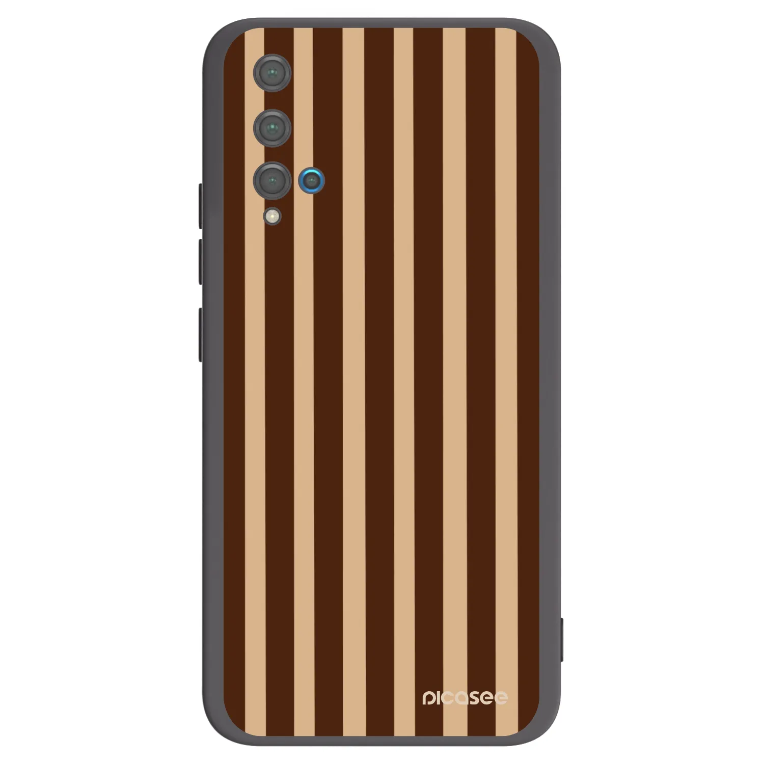 Picasee silikonski črni ovitek za Huawei Nova 5T - Brown lines