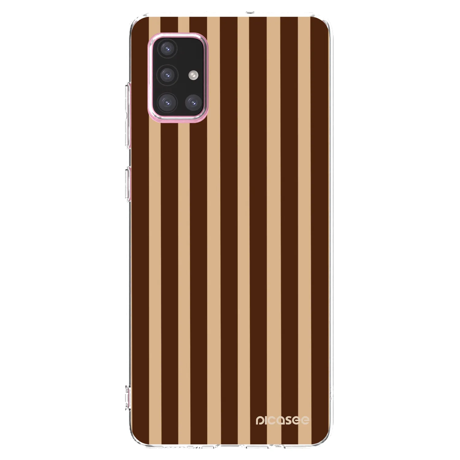 Picasee silikonski prozorni ovitek za Samsung Galaxy A71 A715F - Brown lines