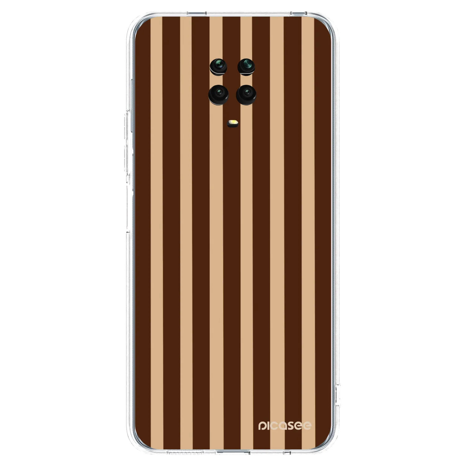 Picasee silikonski prozorni ovitek za Xiaomi Redmi Note 9 Pro - Brown lines